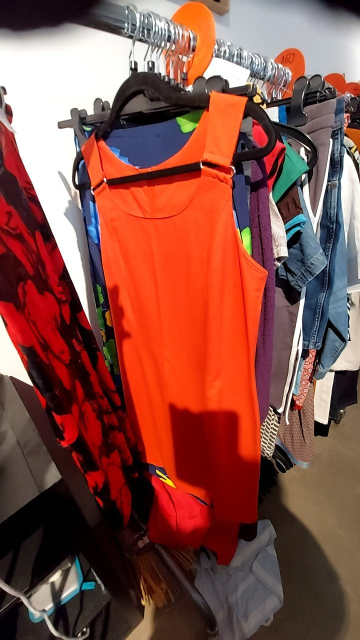 Lalique Kleid mit Leinen Orange Gr.: S