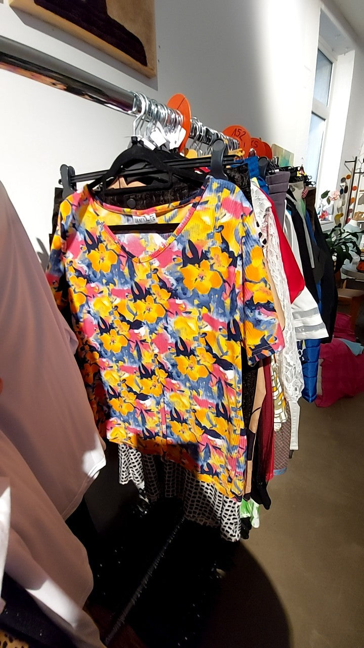 Janina T-Shirt Gelb, Pink und Blau Gr.: 46