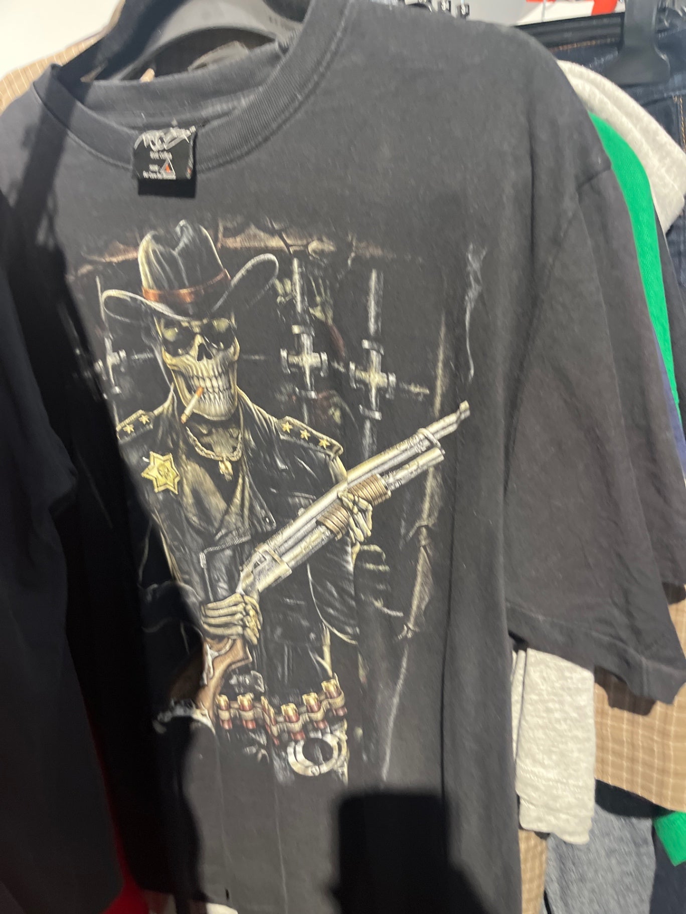 Rook Chang T-Shirt Schwarz Skelett:L