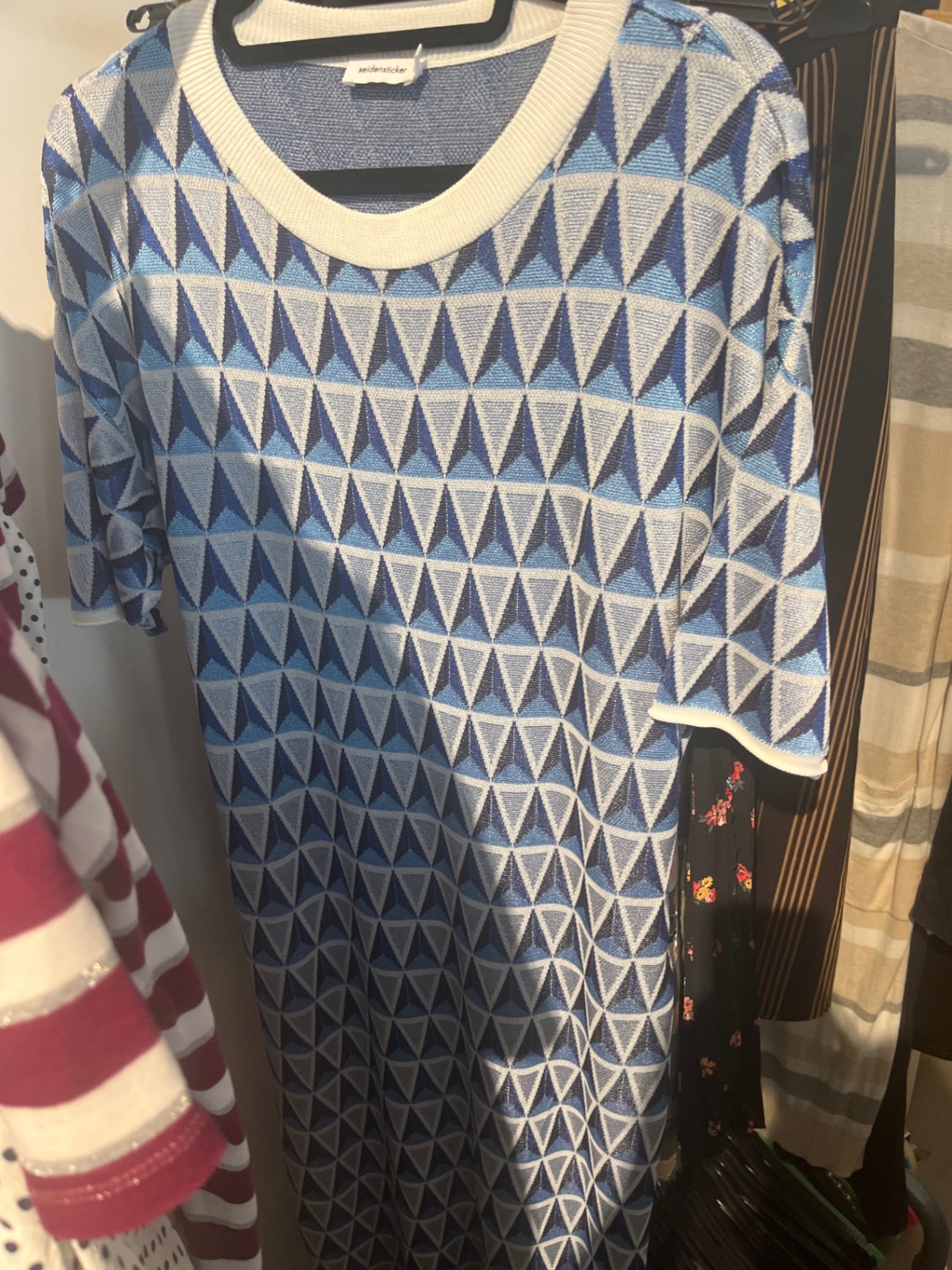 seidensticker Kleid Blau Muster Gr.: S
