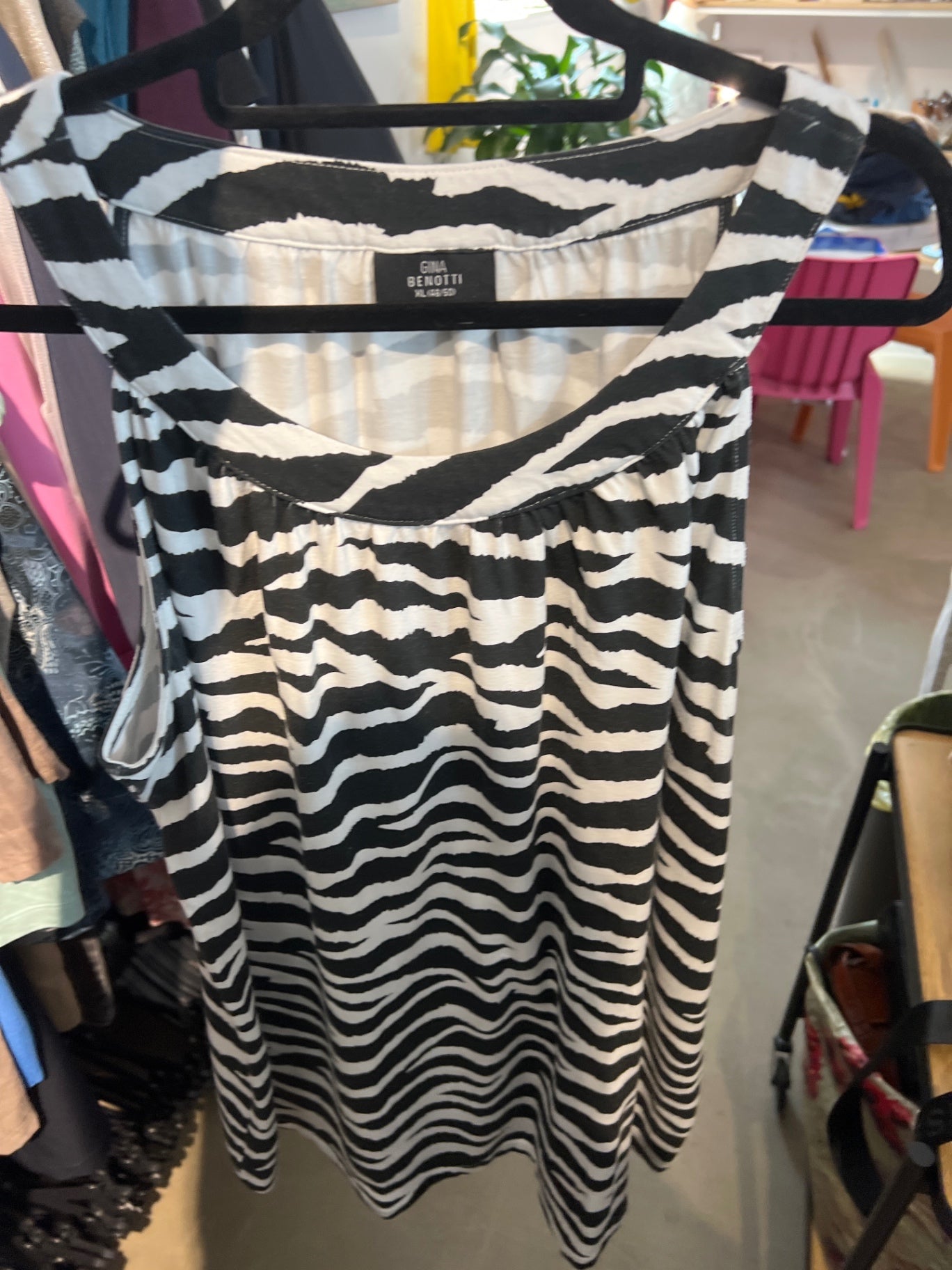 Gina Benotti Top Schwarz-Weiß Gr.: 48