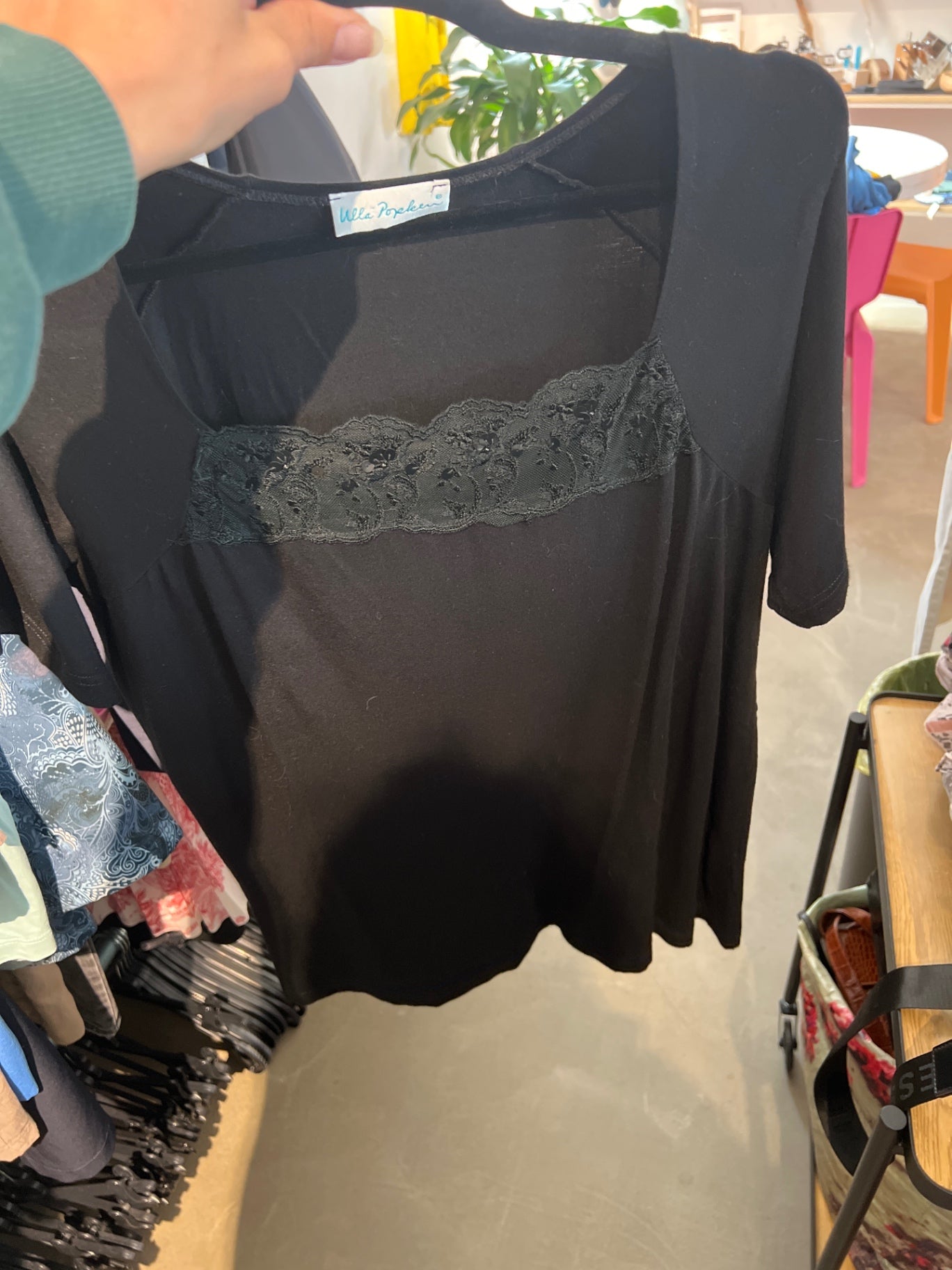 Ulla Popken T-Shirt Schwarz Gr.: XXL