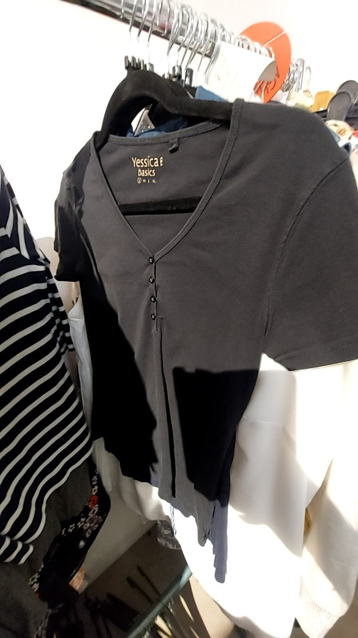 Yessica basics T-Shirt Schwarz Gr.: S