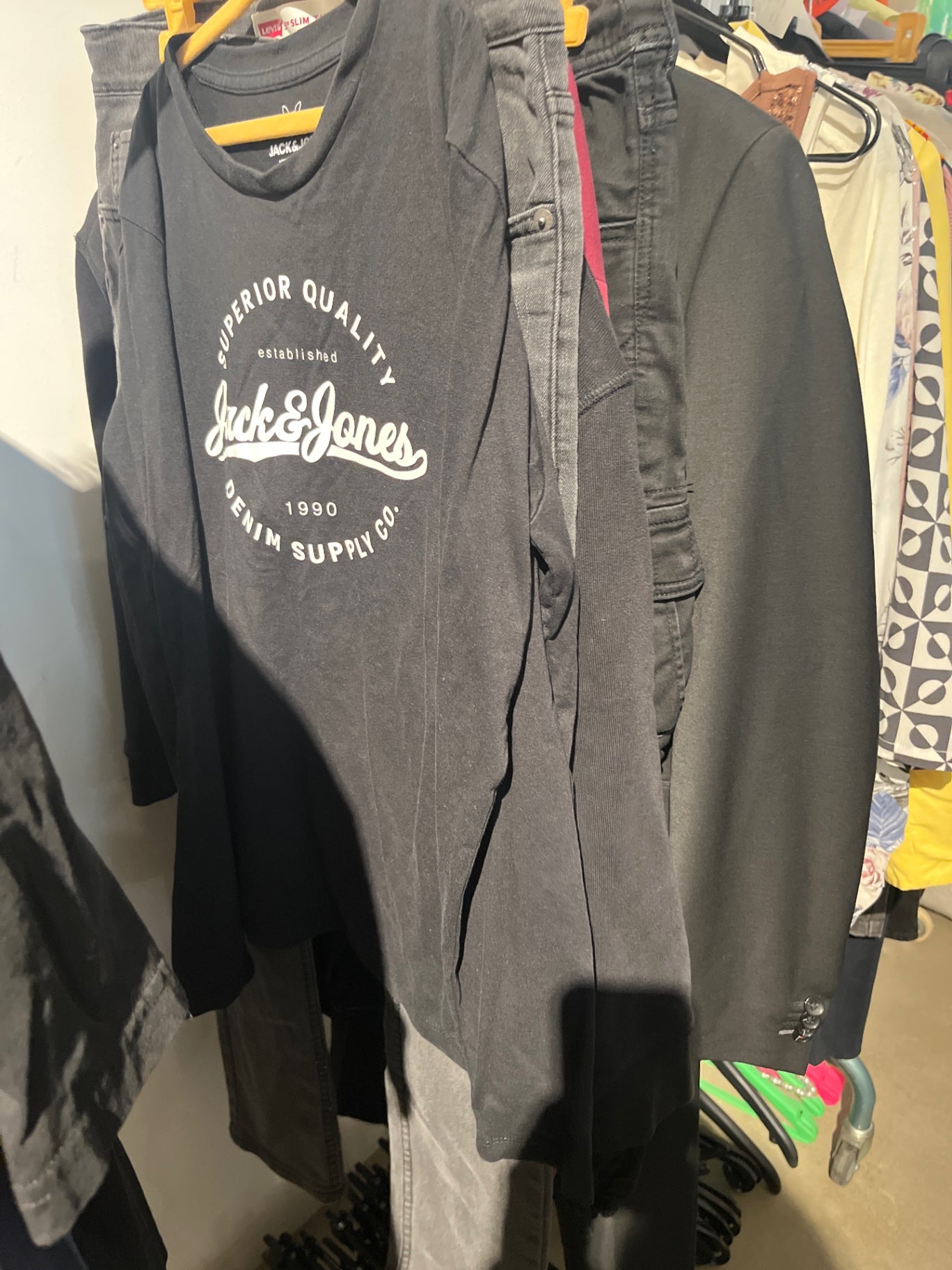 Jack & Jones Langarmshirt Schwarz Gr.: 164