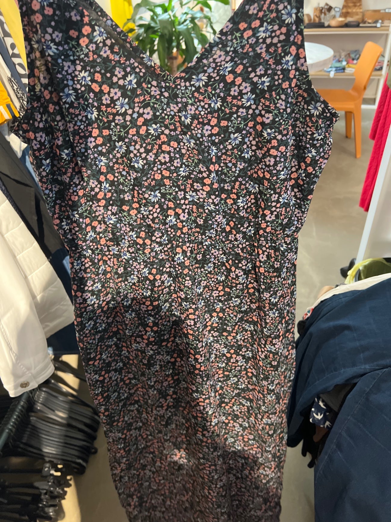 H&M Kleid Dunkelblau, Rosa Gr.: S