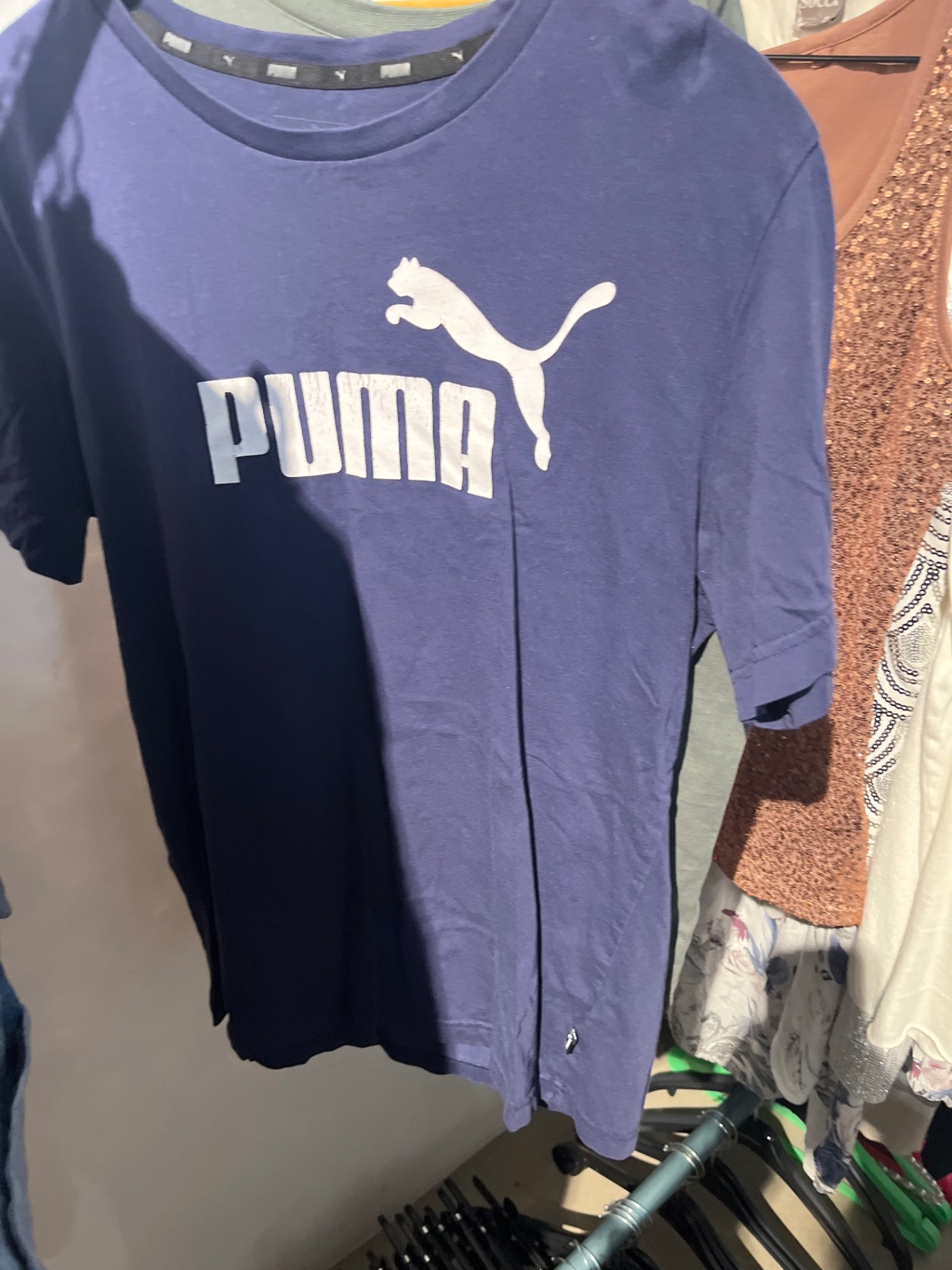 PUMA T-Shirt Blau Gr.: S