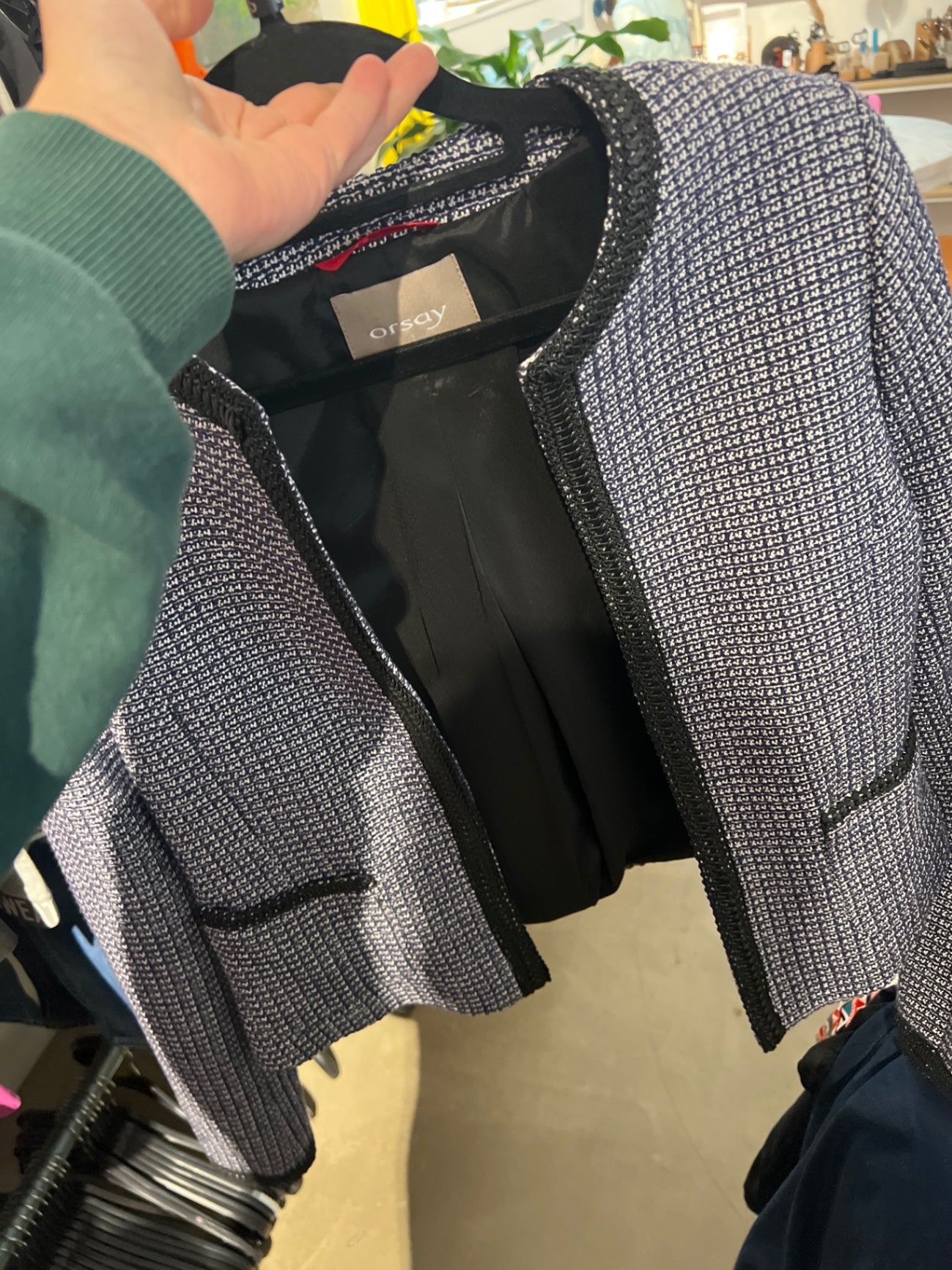 orsay Blazer Grau mit Schwarz Gr.: S