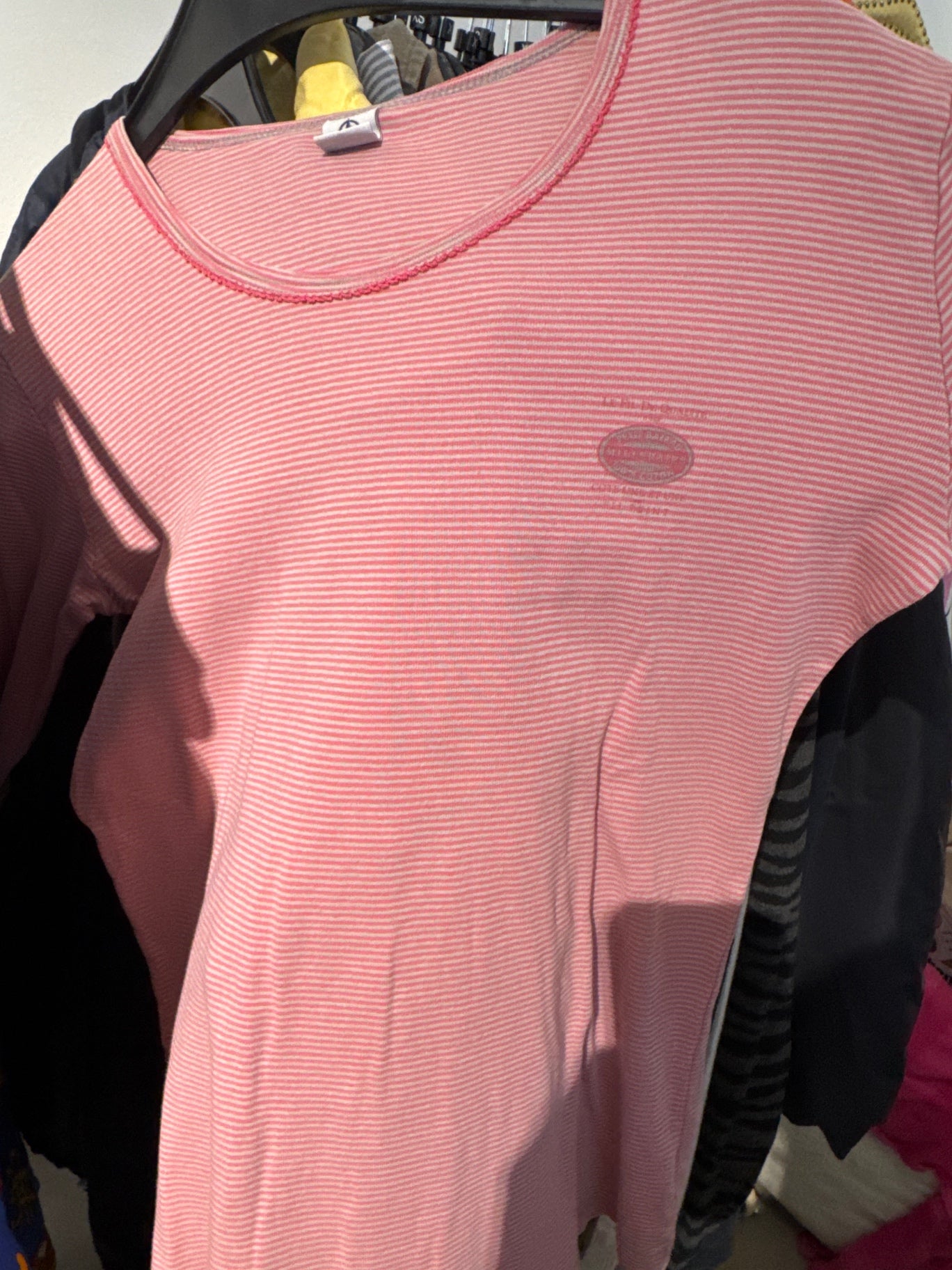 Petit Bateau Langarmshirt Rosa gestreift Gr.: S