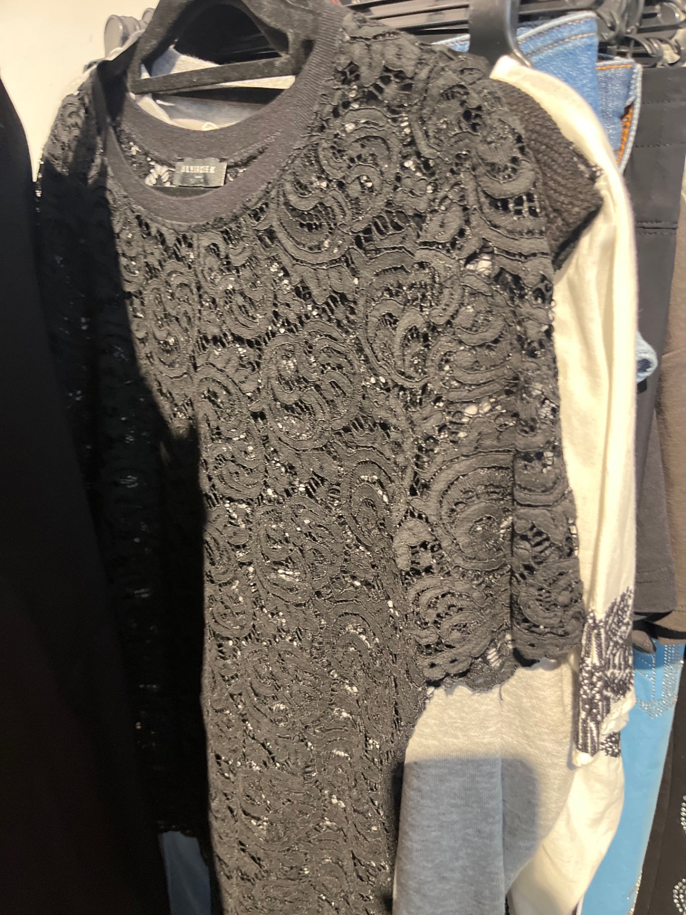 Silver CreeK Spitzenshirt Schwarz : M