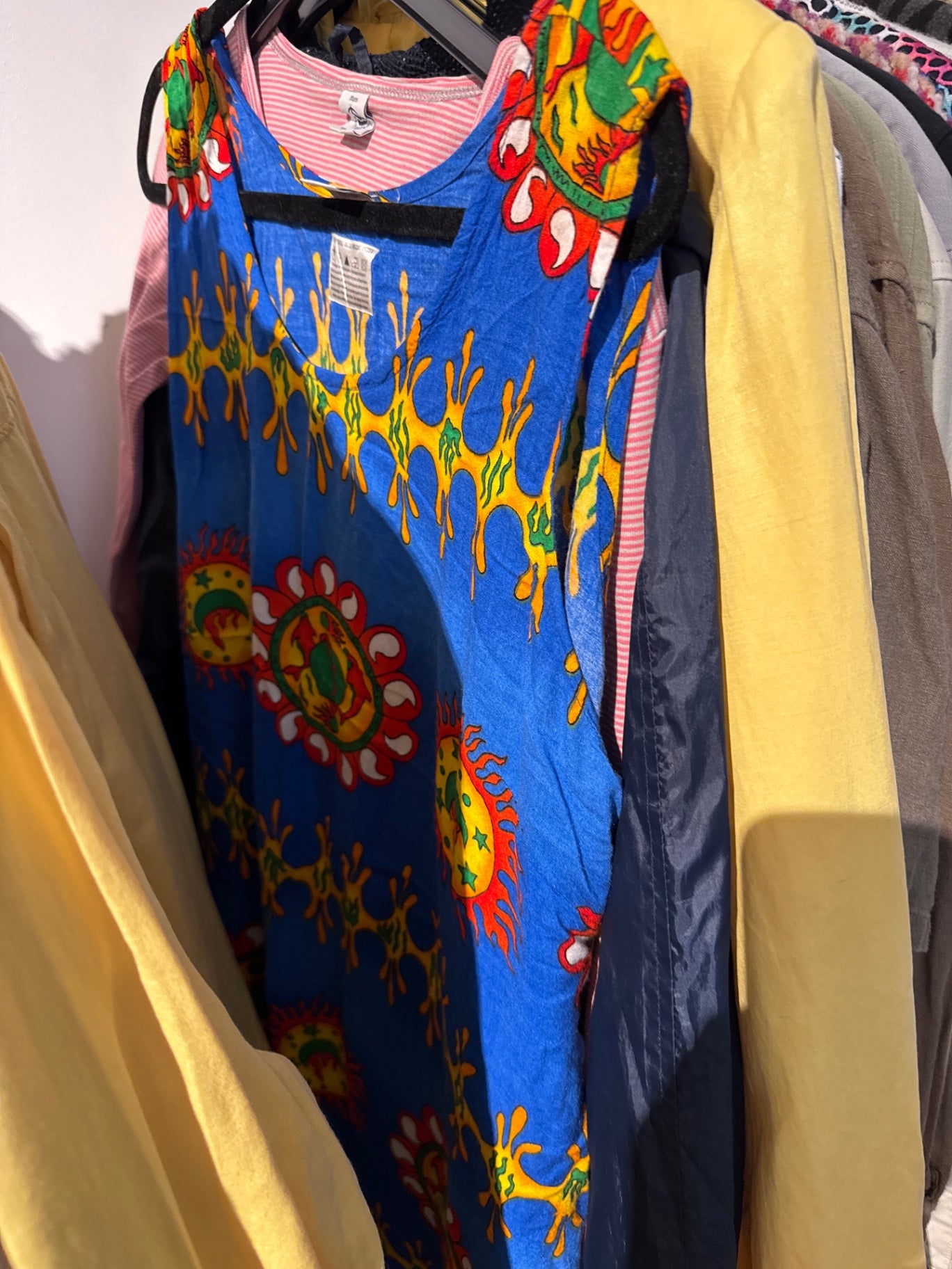 Donnaio Kleid Blau,bunt Gr.: L/XL