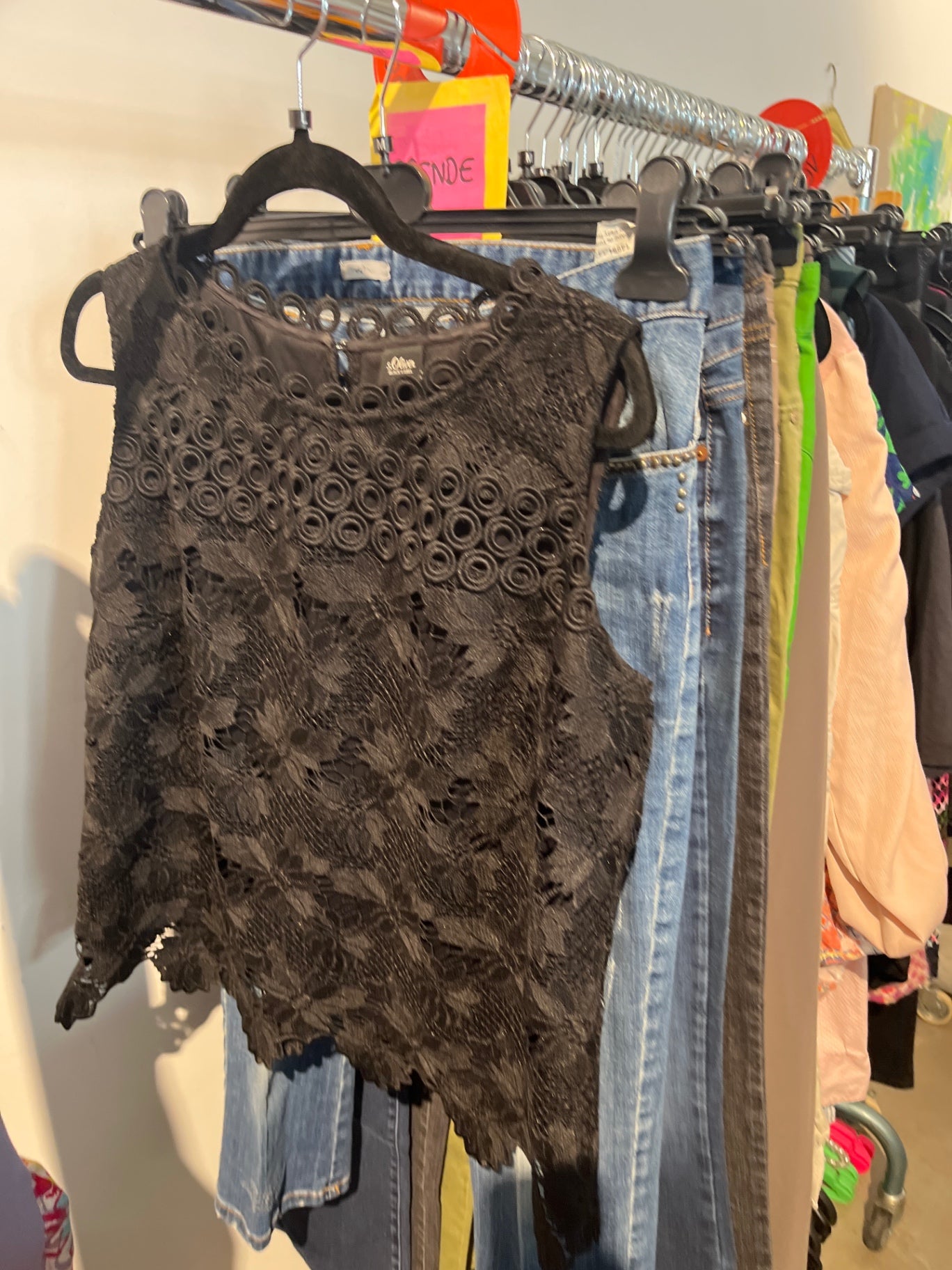 s.Oliver Spitzentop Schwarz Gr.: L