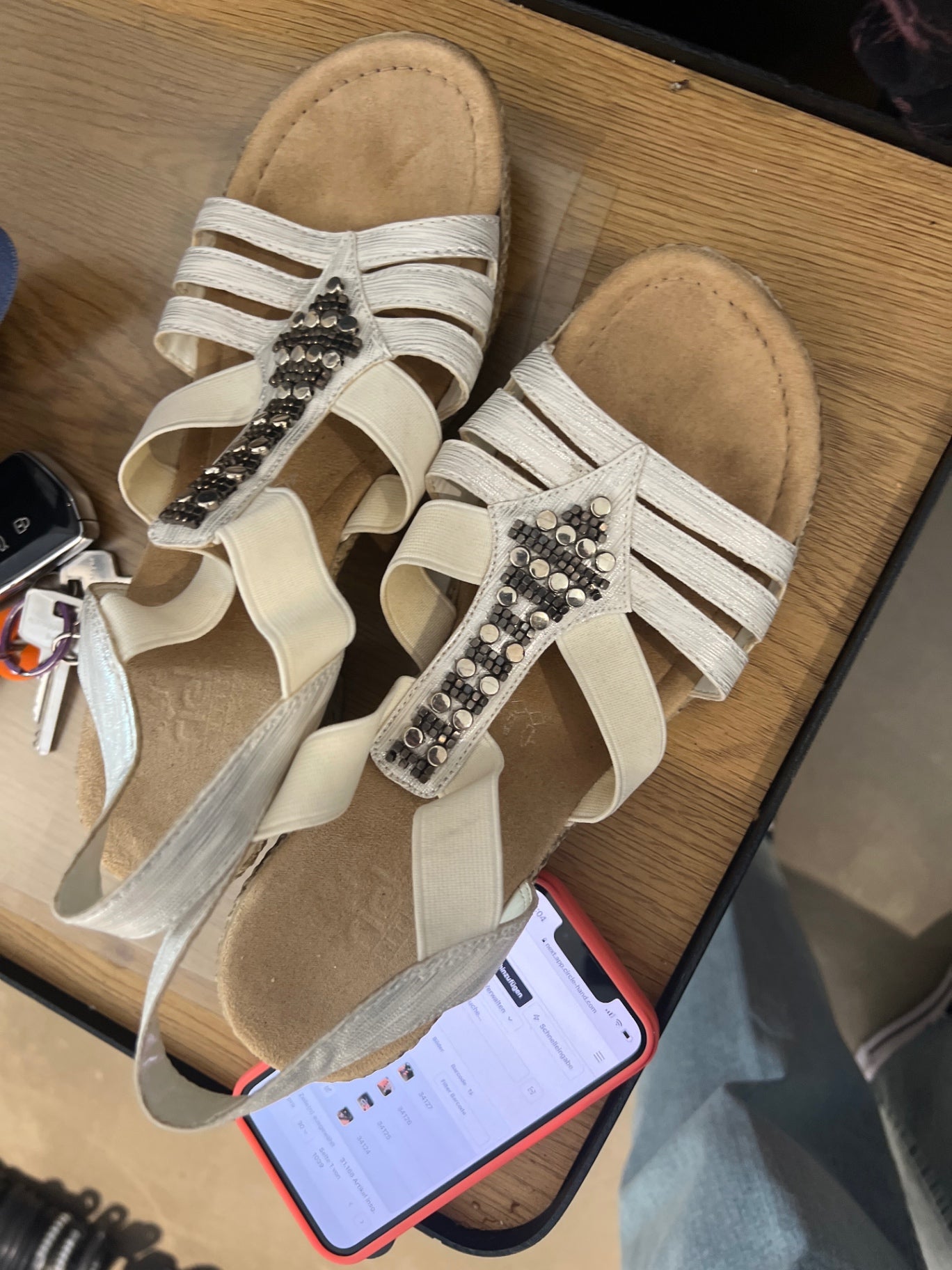 Rieker Sandalen Beige/Elfenbein Gr.: 38