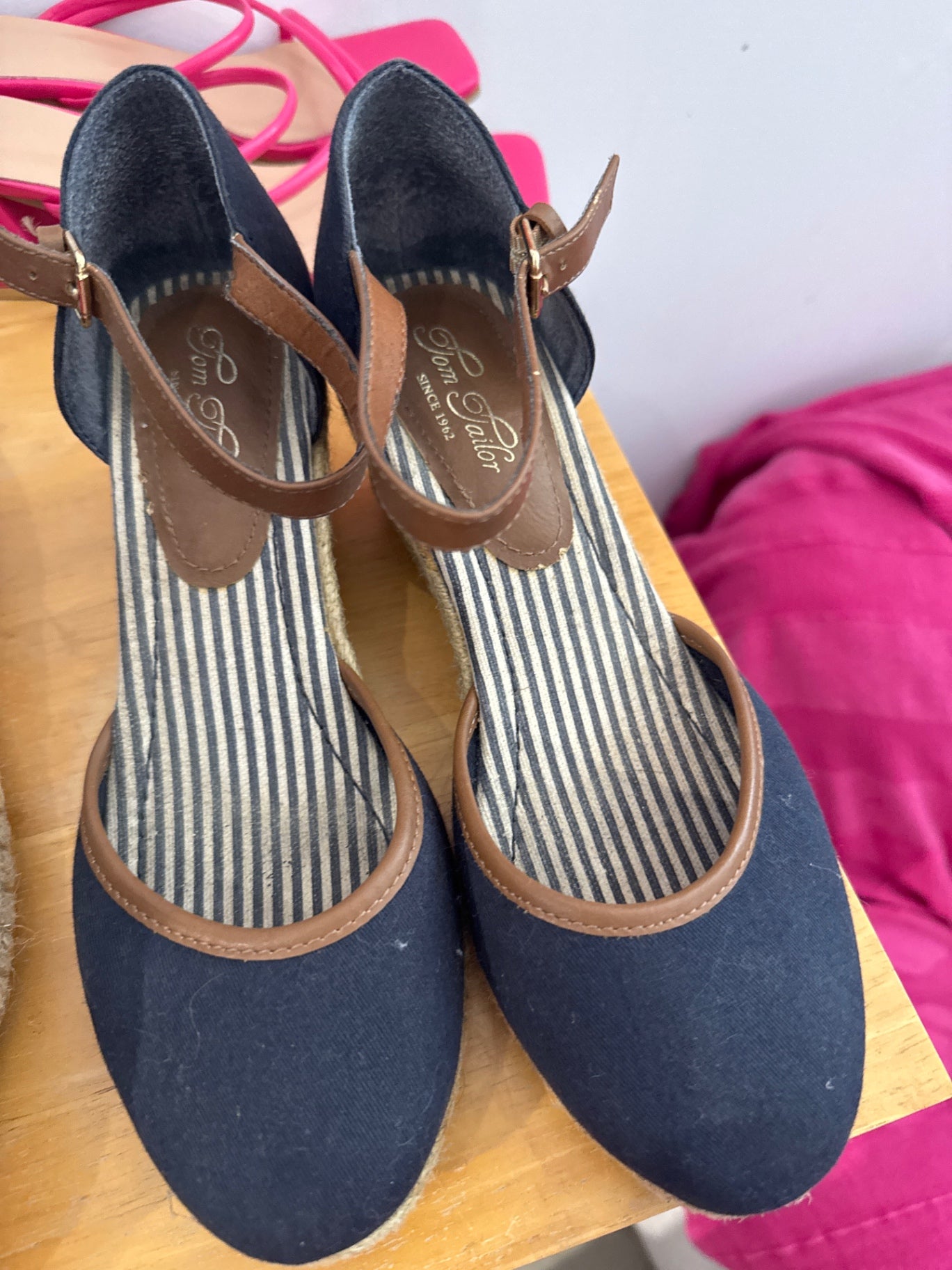 Tom Tailor Schuhe Blau mit Braun Gr.: 39