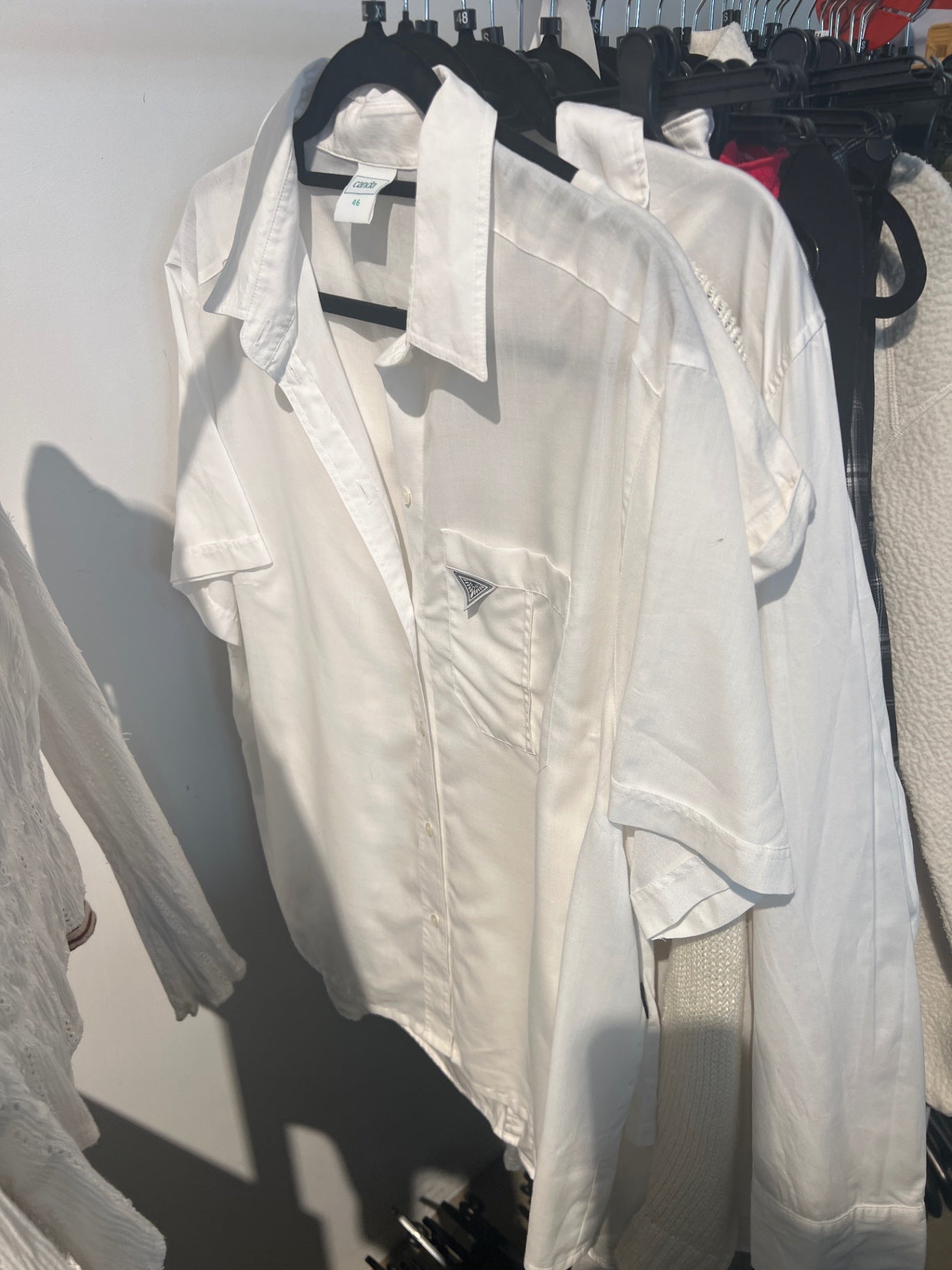 VINTAGE Canda Hemd Weiß Gr.: 46