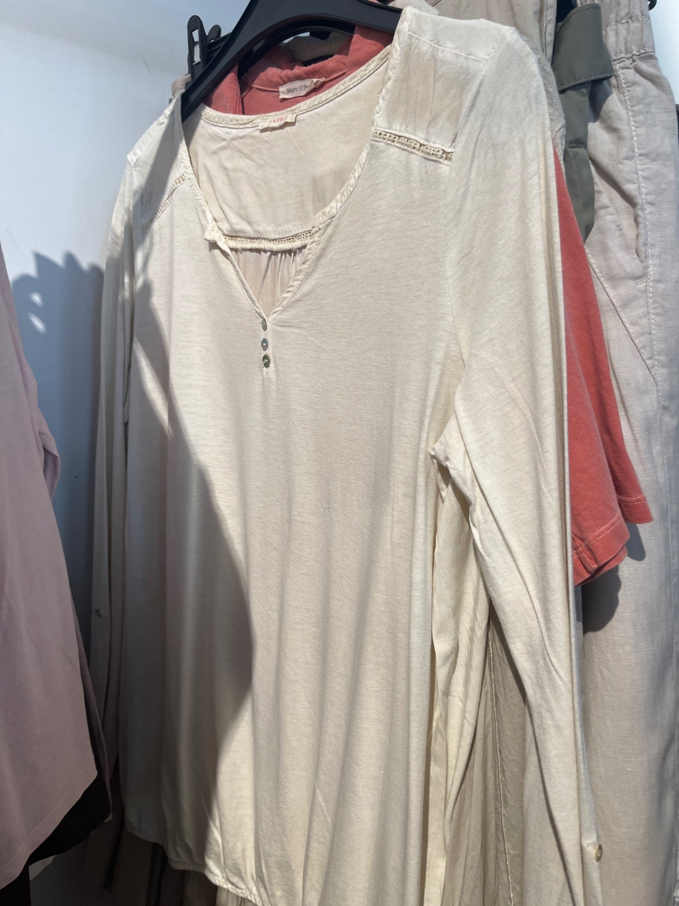 ESPRIT Langarmshirt Creme Gr.: L