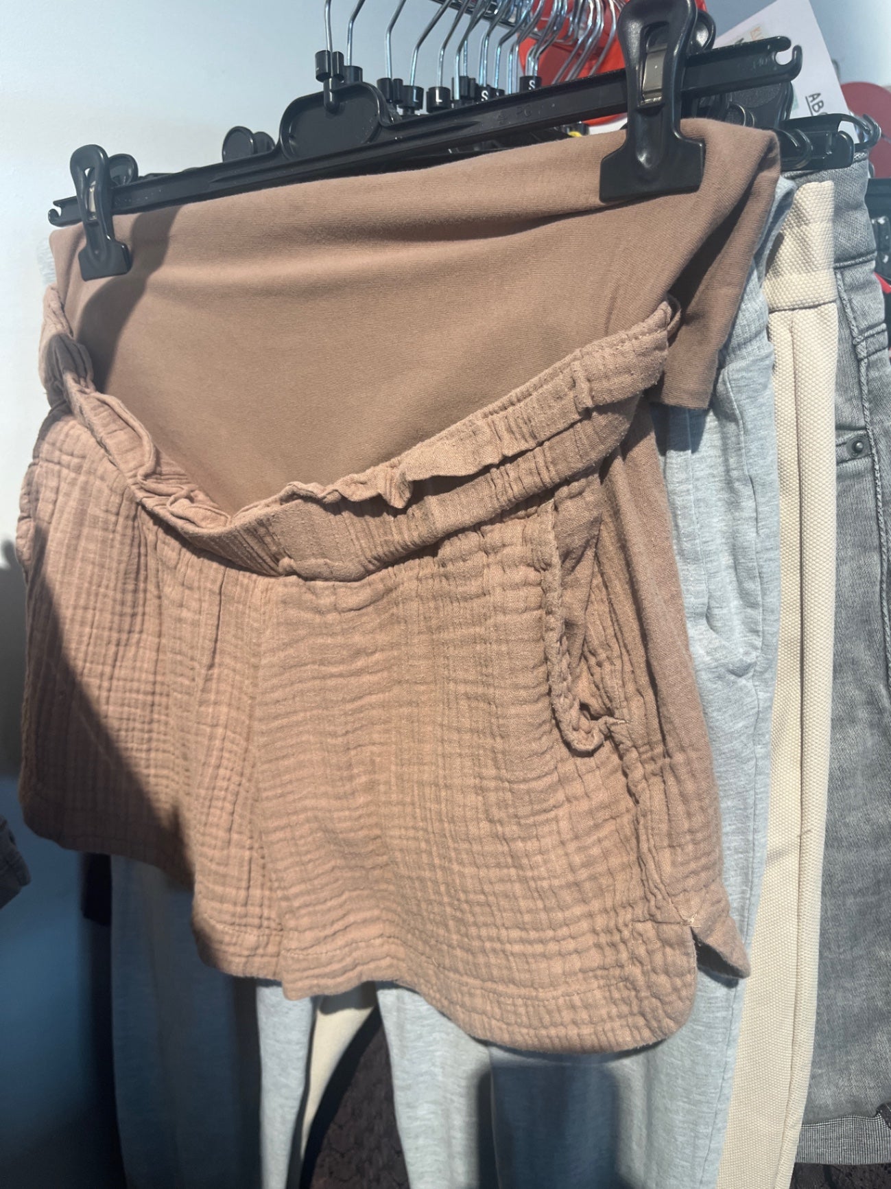 Umstandsshorts Musselin Beige Gr.:l