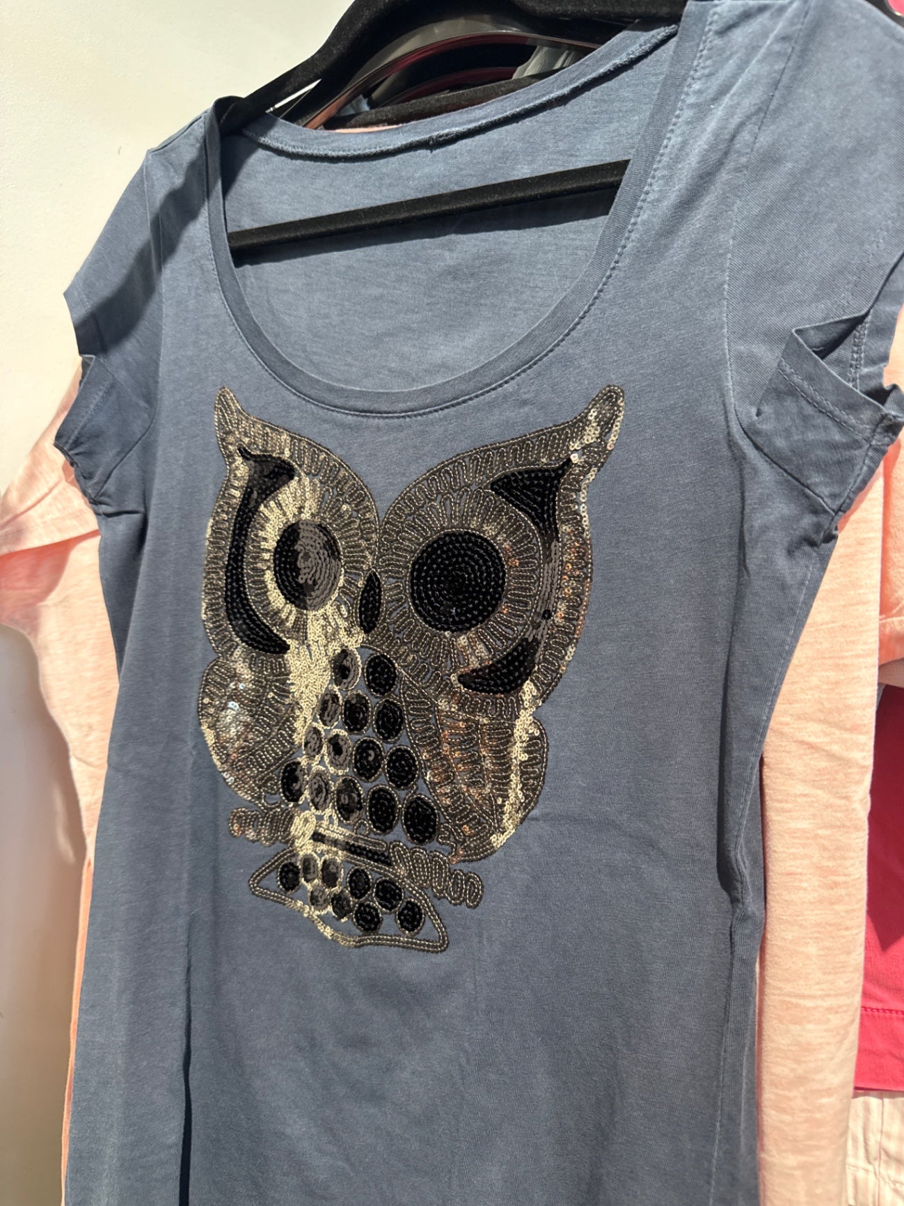 Key Largo T-Shirt Blau Eule Gr.: S