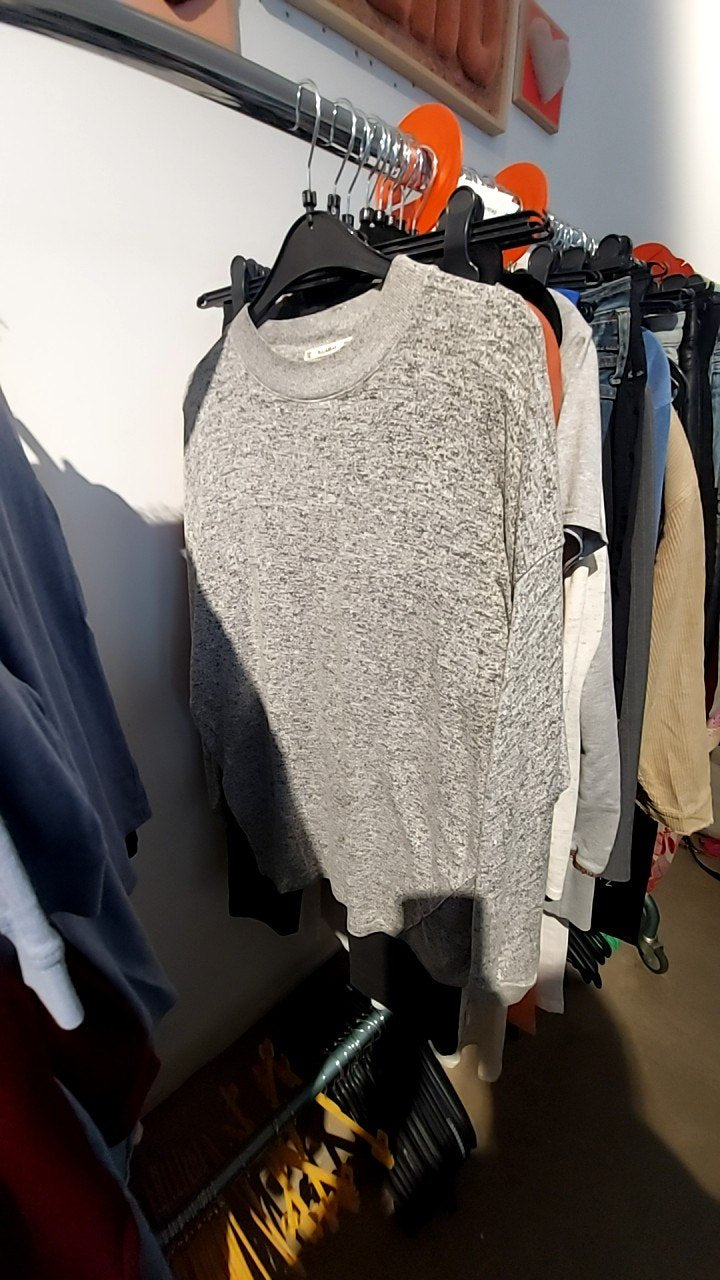 Pull & Bear Longsleeve Grau meliert Gr.: S