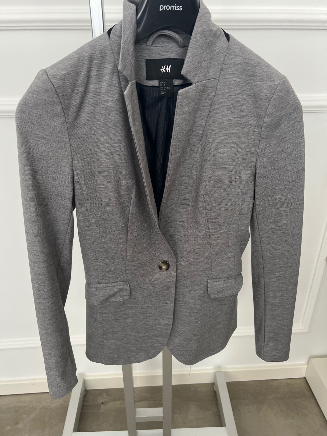 H&M Blazer 34 Grau