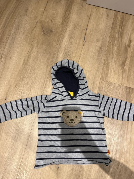 86 Steiff Kapuzenpullover Grau