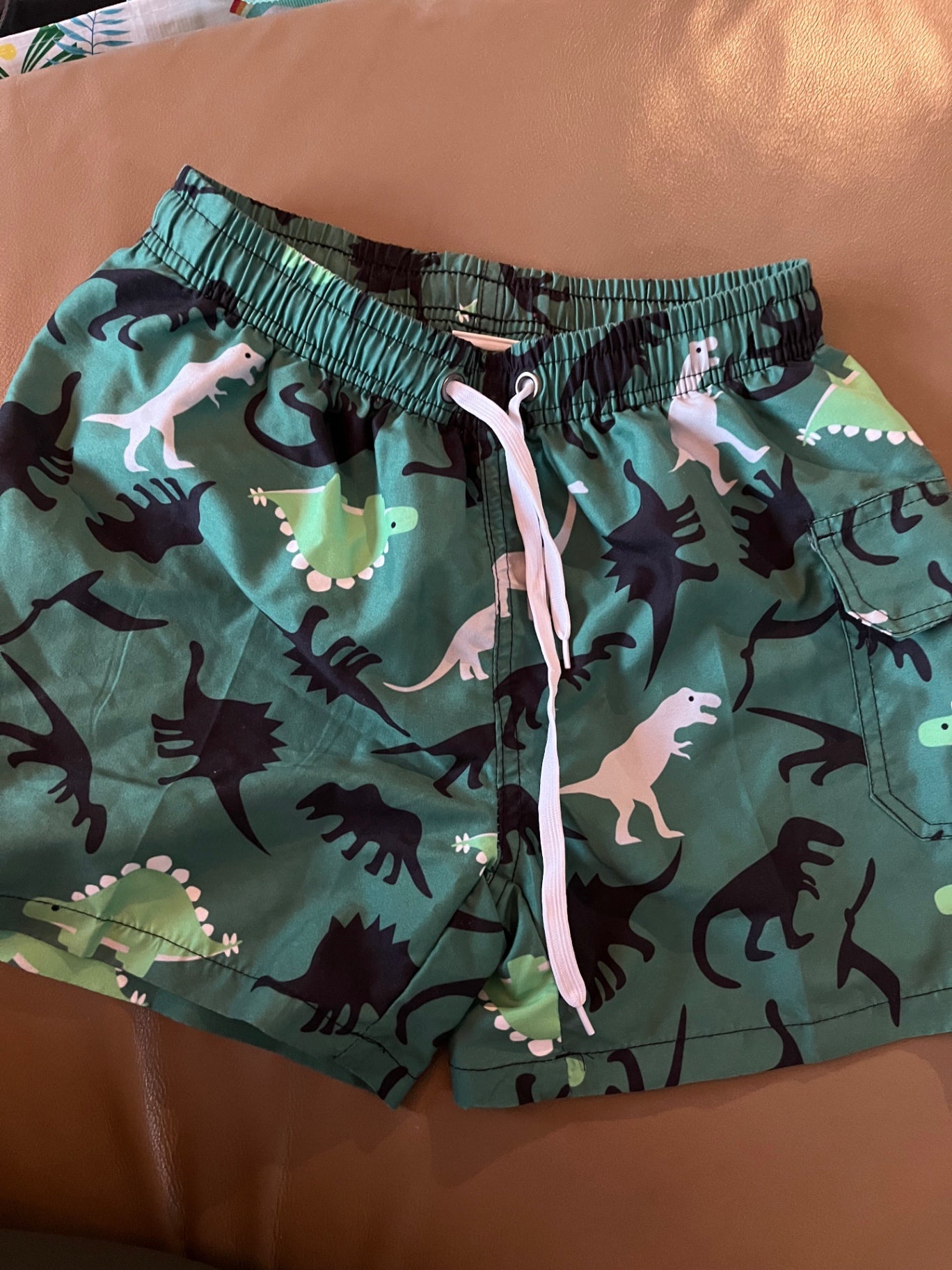 Unbekannt Shorts Badehose Grün Dinos