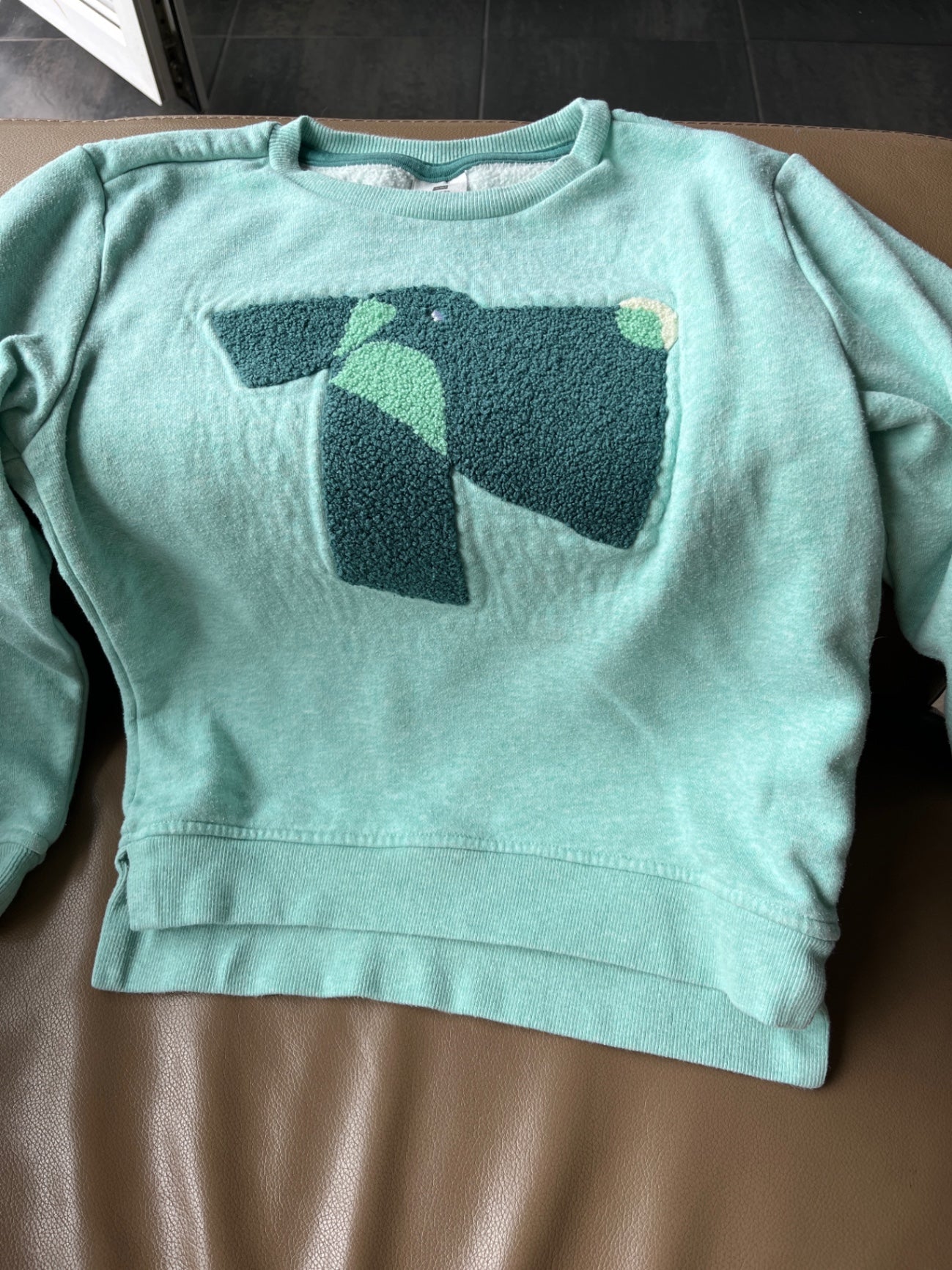 Hema Sweater Türkis Hund