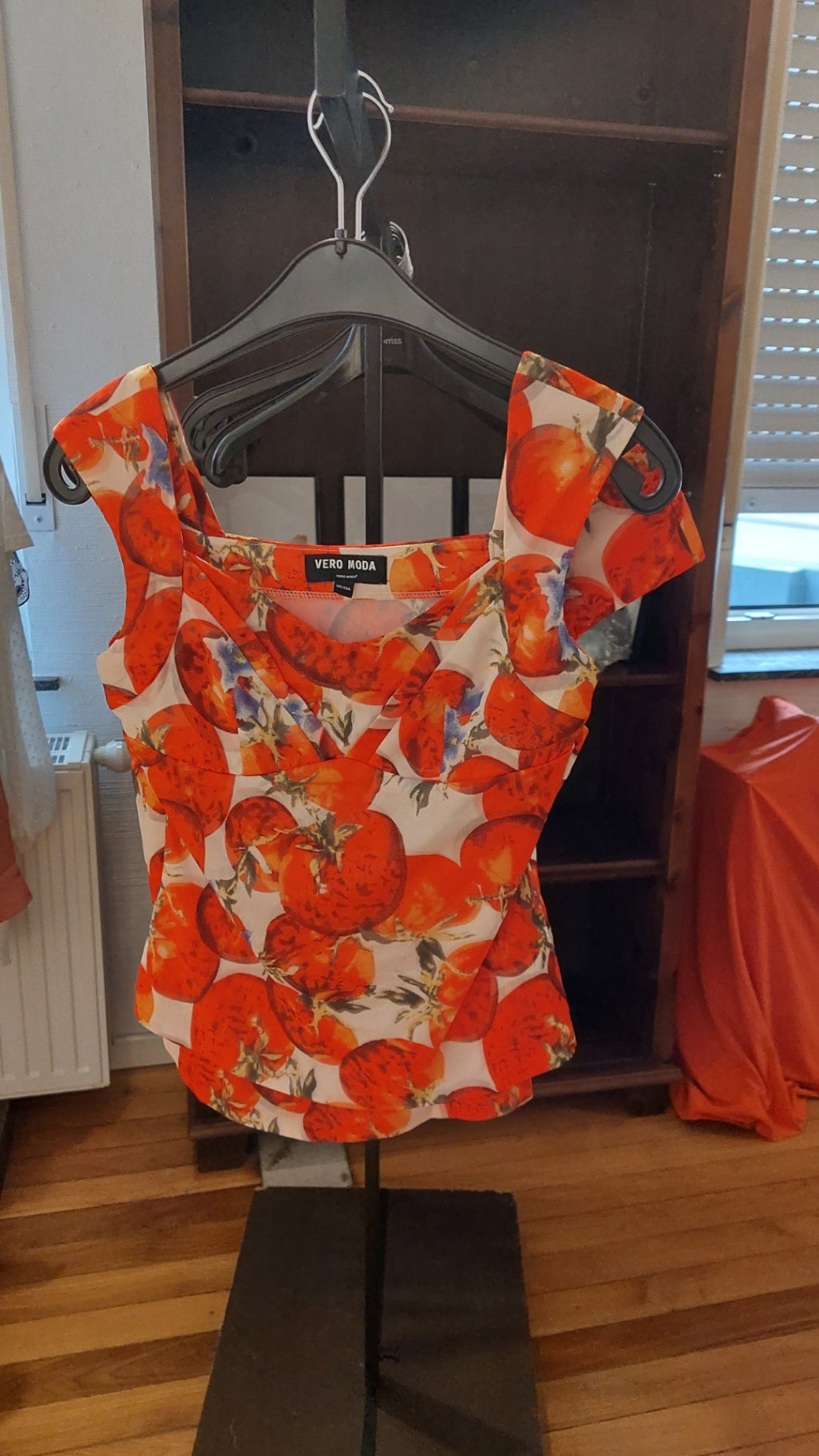 Vero Moda Bluse Rot und Weiß Tomate
