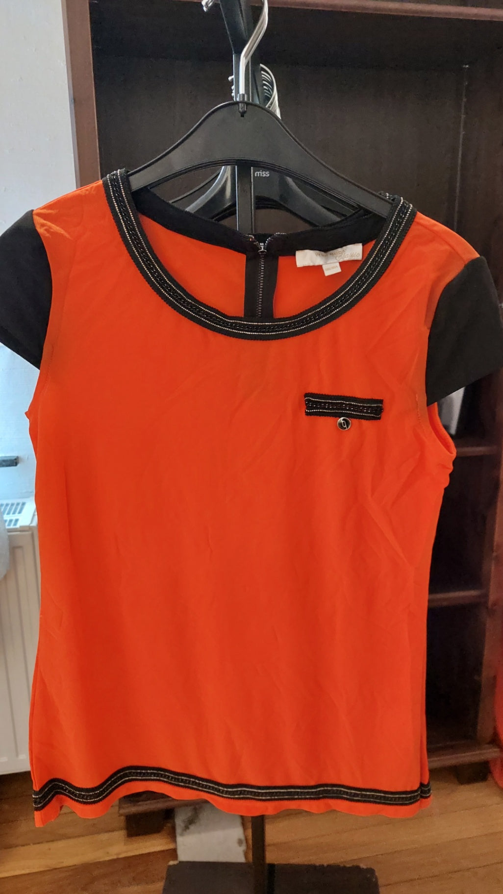 Vero Moda classic  Bluse Orange und Schwarz