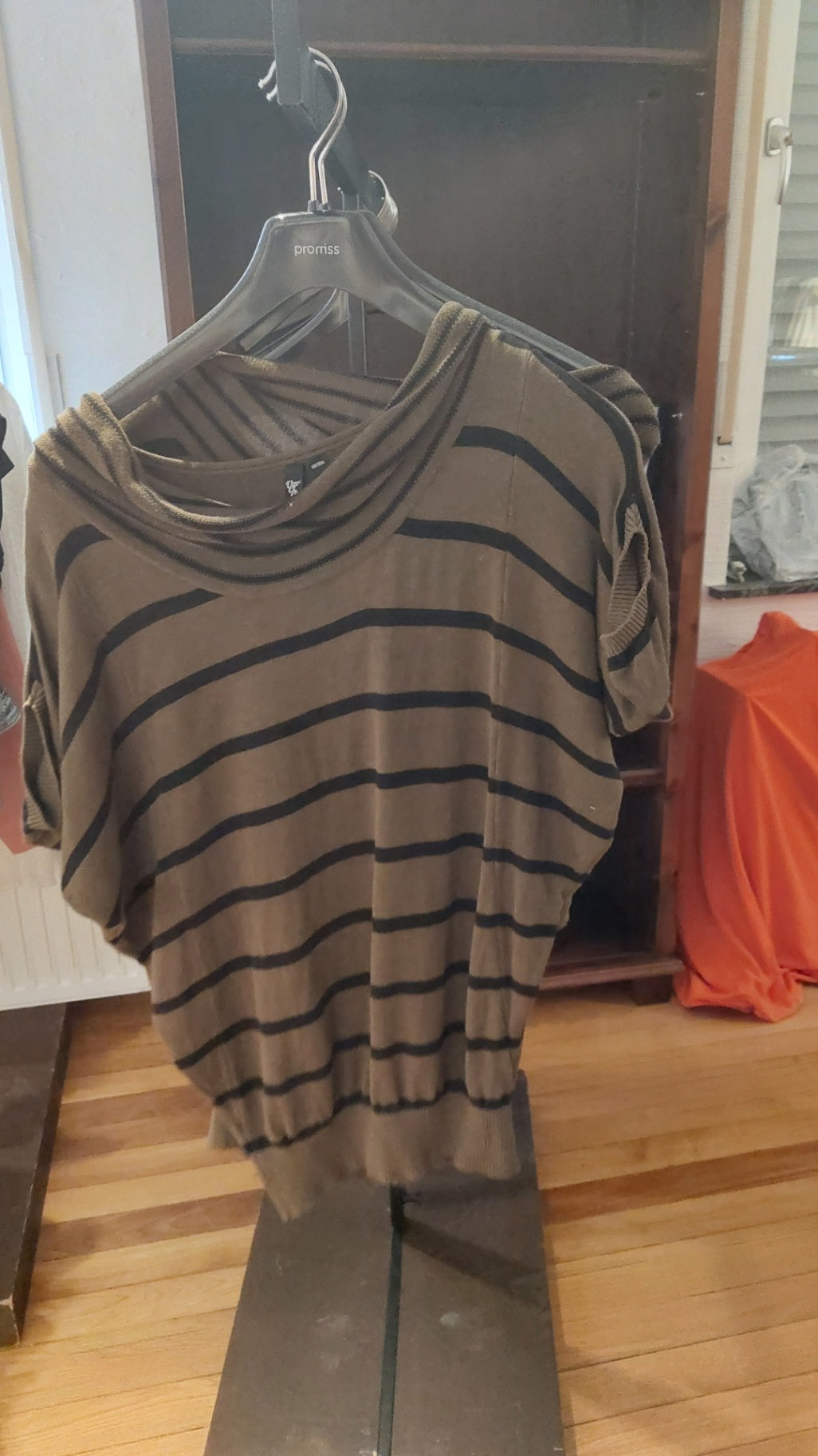 Vero Moda Pullover Olivegrün mit schwarzen Streifen