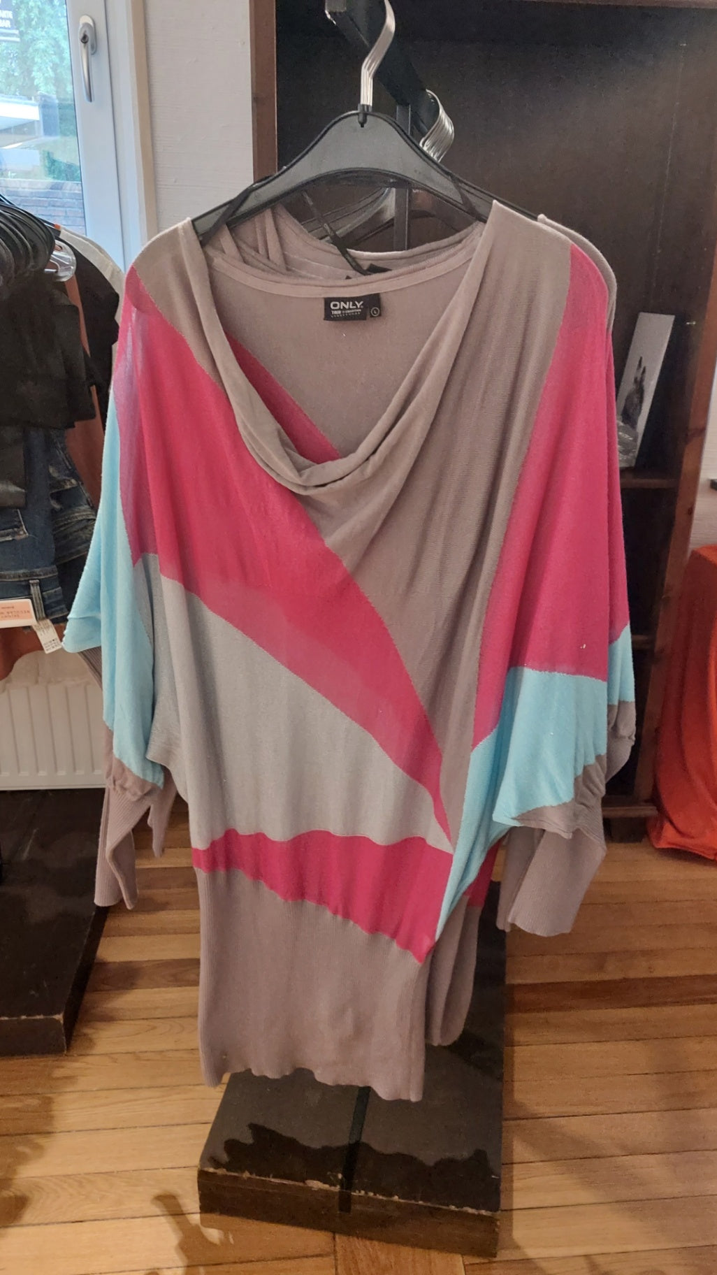 ONLY Pullover Grau, Pink, Hellblau