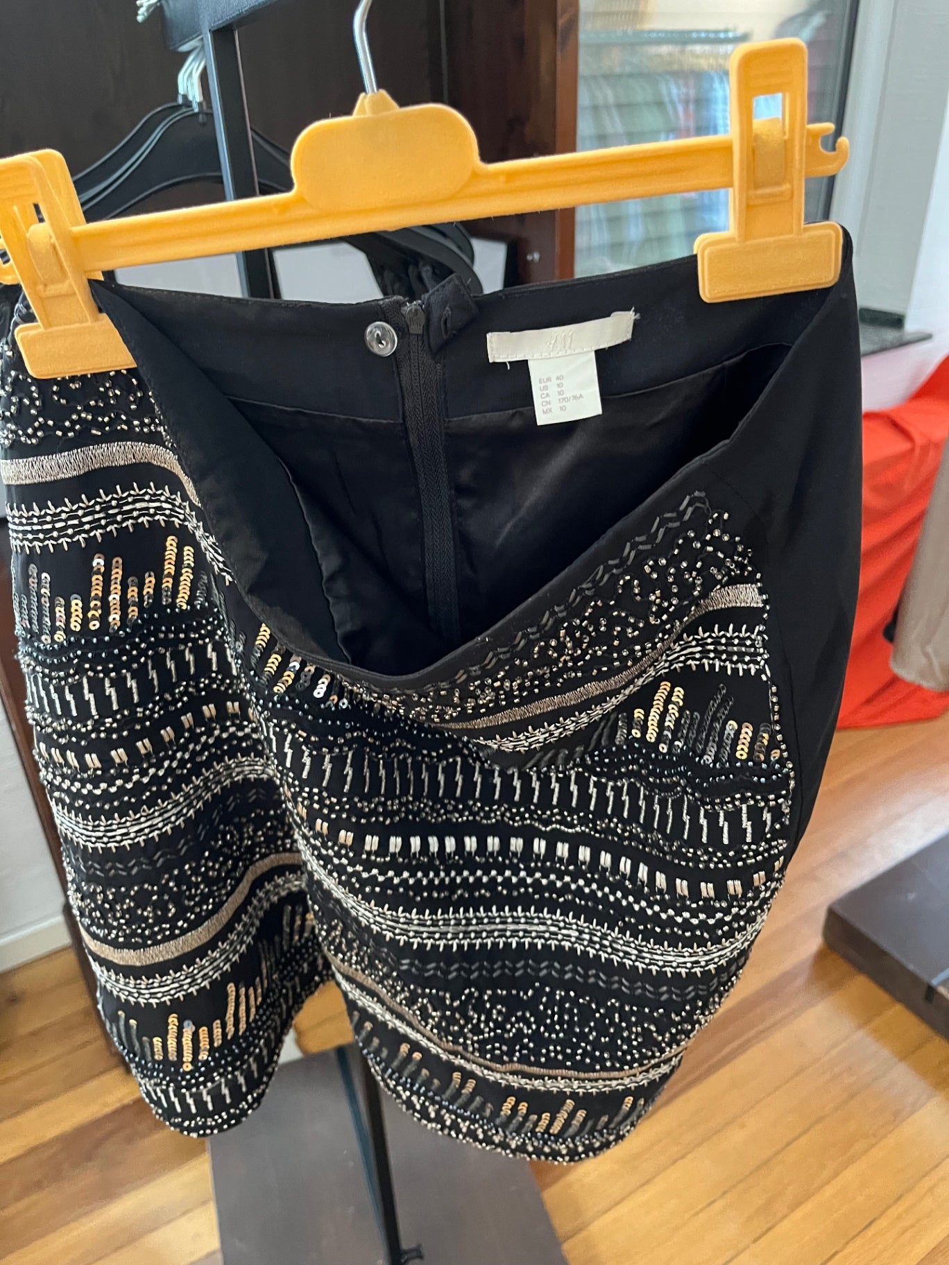 H&M Rock Schwarz Pailetten
