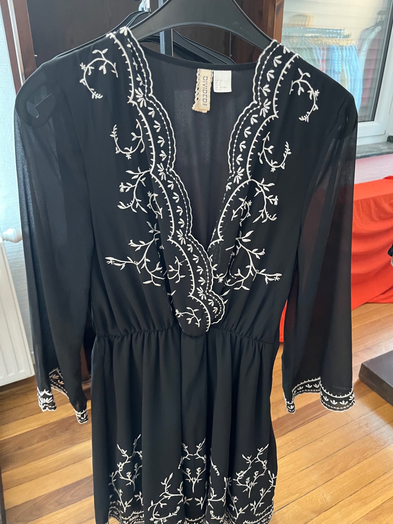 H&M Divided Kleid Schwarz weiss