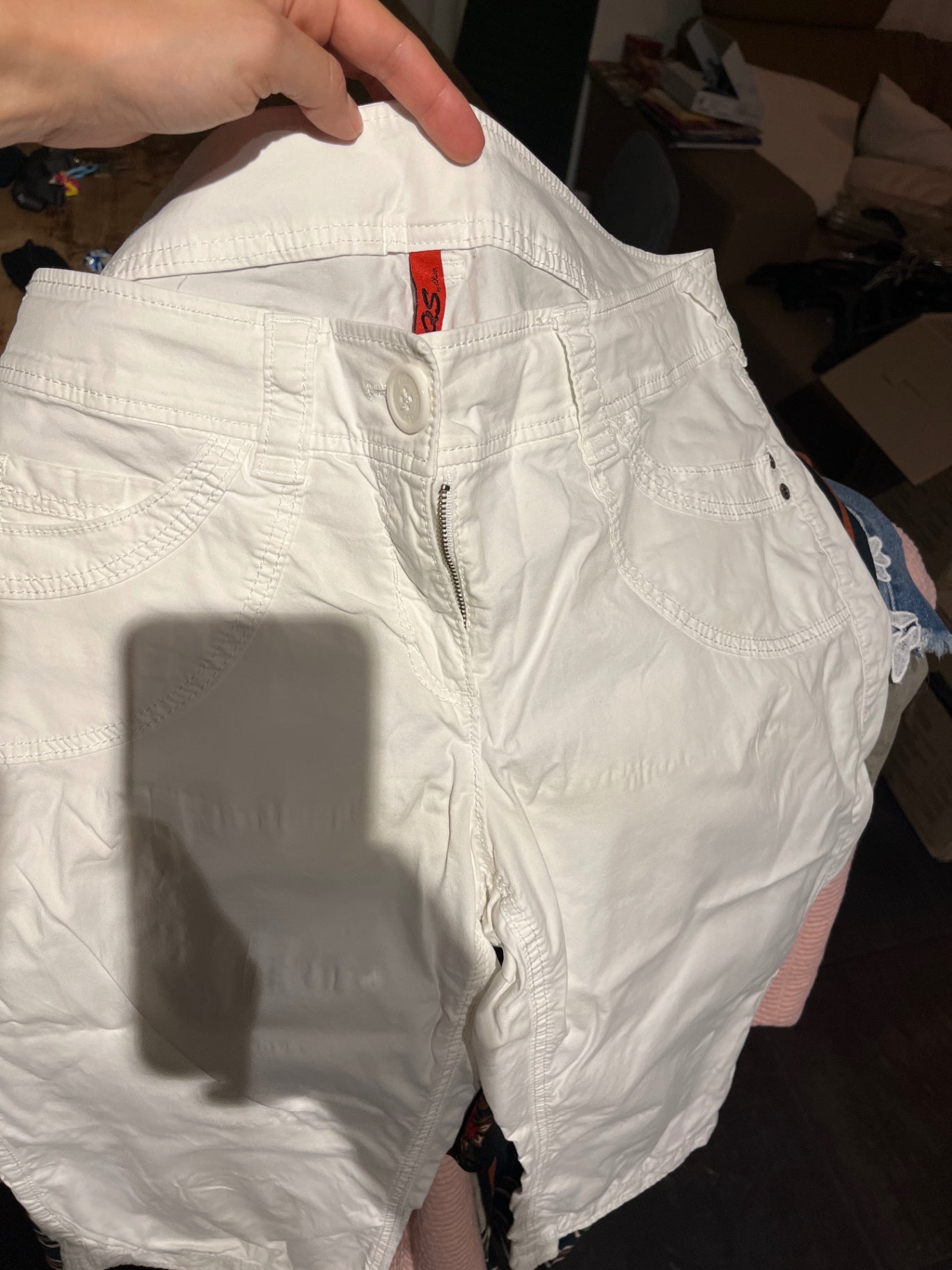QS S.Oliver 3/4 Hose Weiß