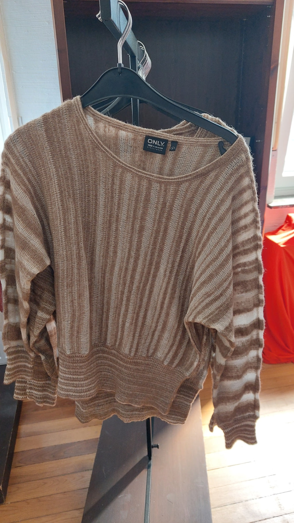 ONLY Pullover Braun und Beige