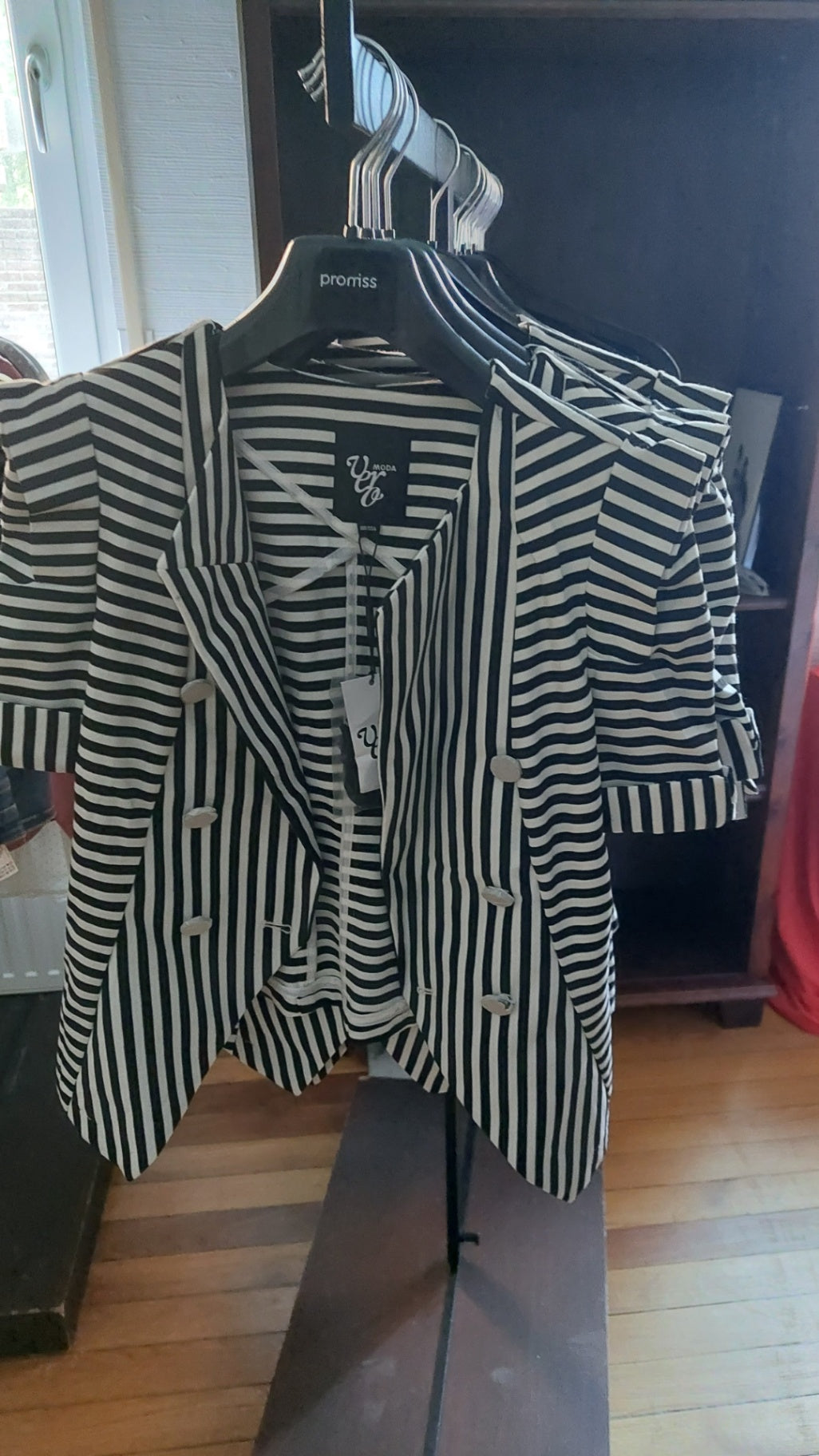 Vero Moda Blazer Schwarz und Weiß gestreift