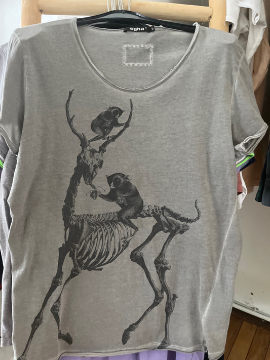 Tigha T-Shirt Grau