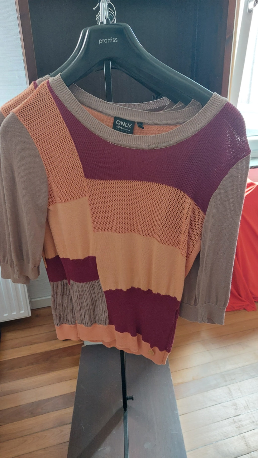 Only Pullover Braun/Rot/Orange