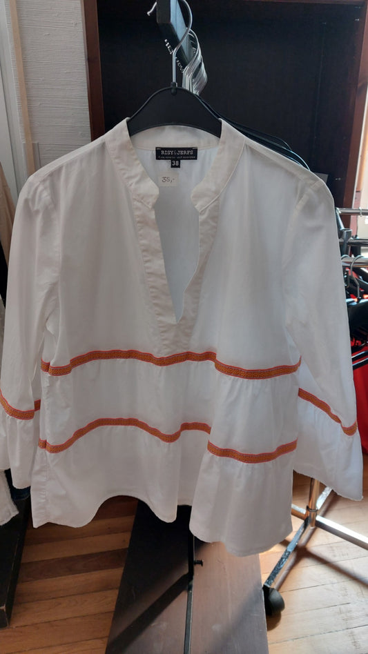 Risy & Jerfs Bluse Weiß mit bunt