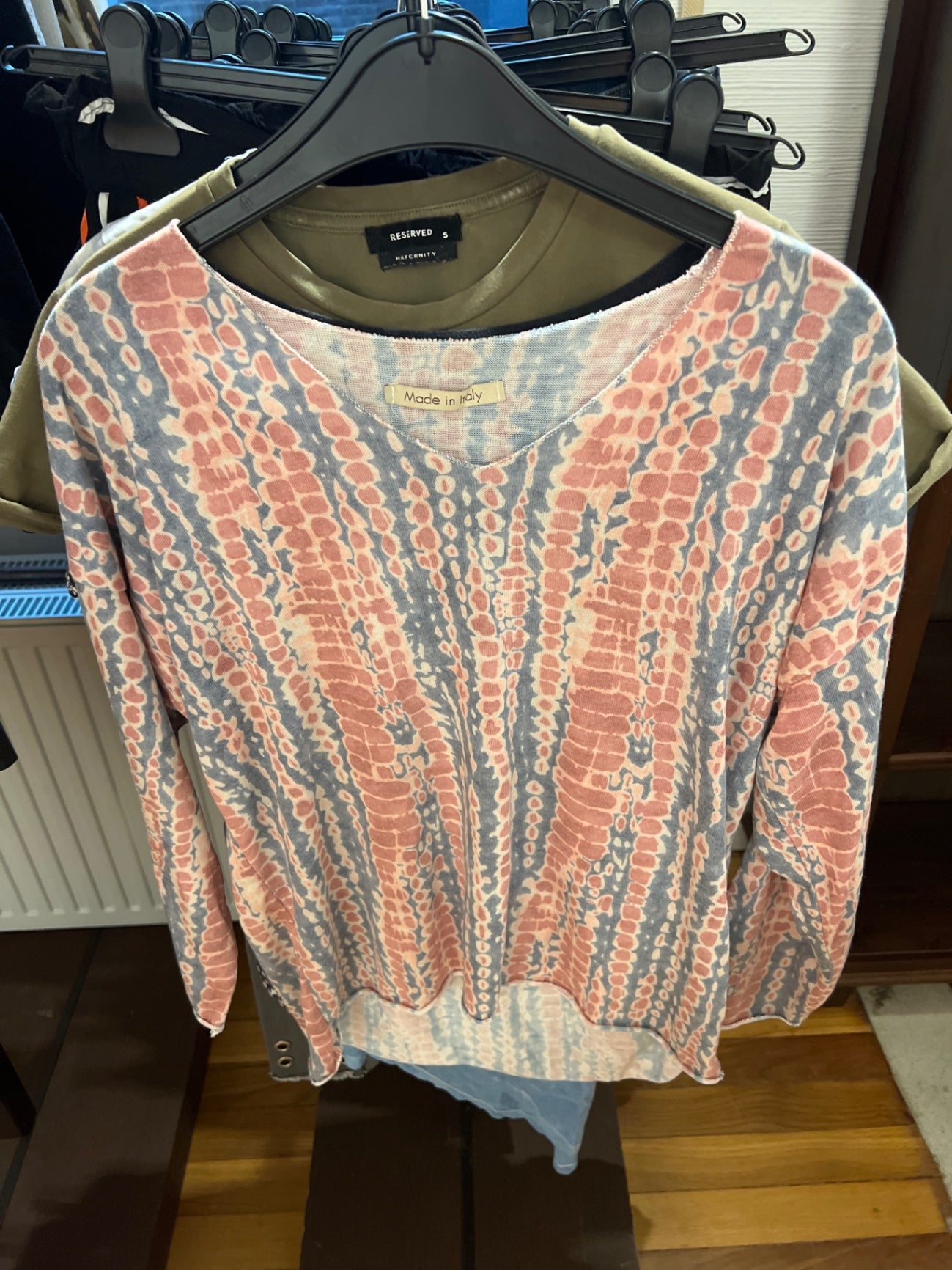 Unbekannt Langarmshirt Rosa und Blau