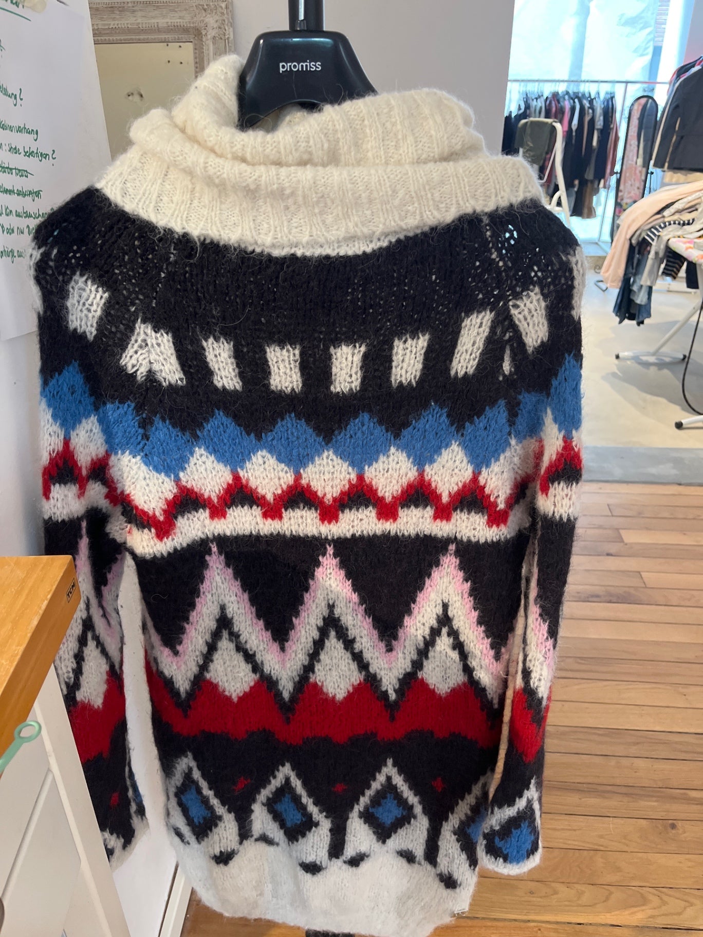 Peuterey Wollkleid Mehrfarbig (Schwarz, Weiß, Rot, Blau)
