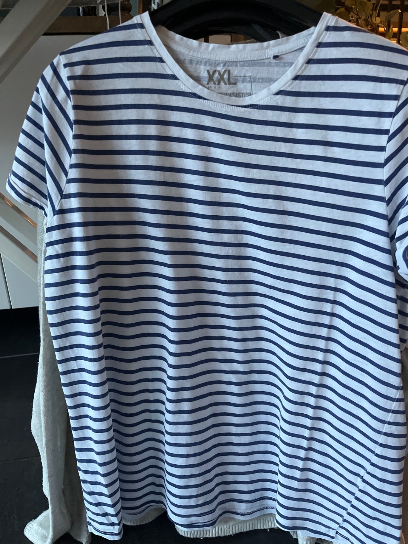 FSBN T-Shirt Weiß mit blauen Streifen