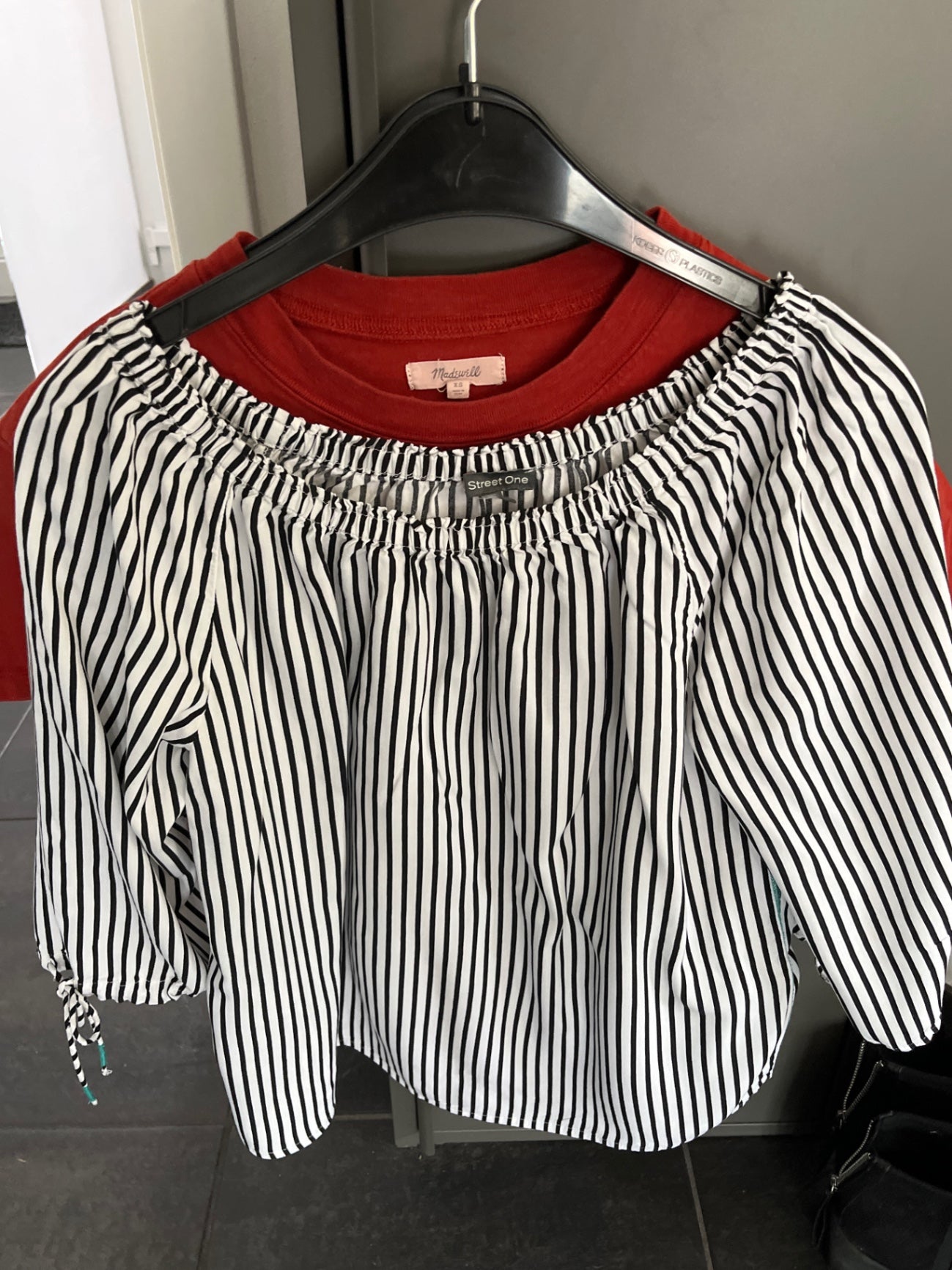 Street One Bluse Schwarz und Weiß gestreift