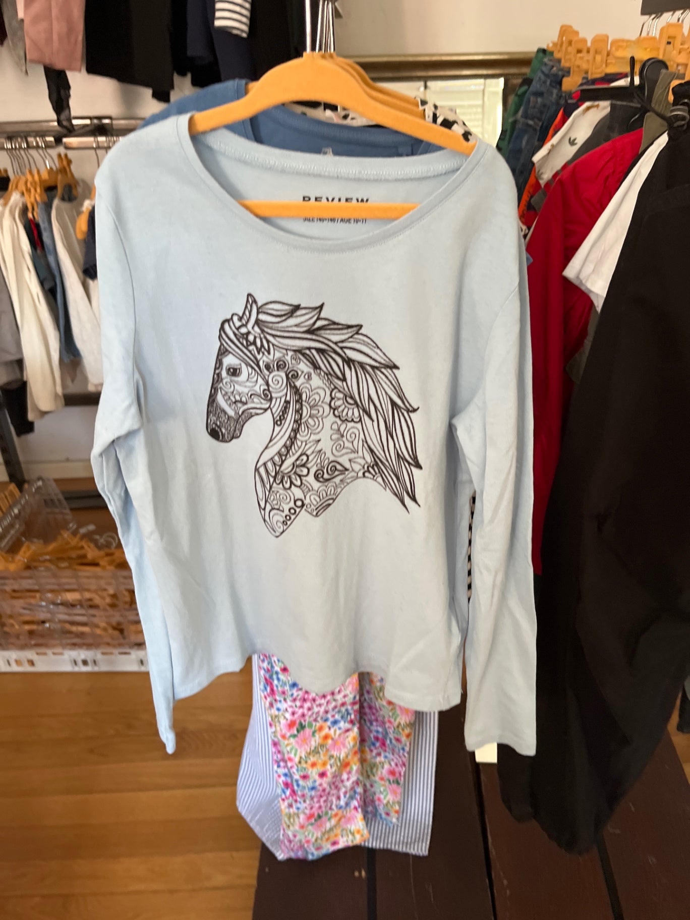 Review Langarmshirt Hellblau