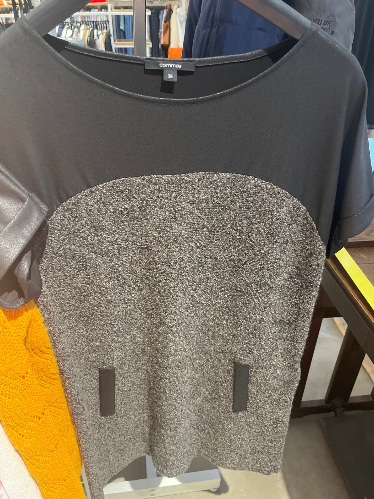 Comma Longpullover/Kleid Schwarz