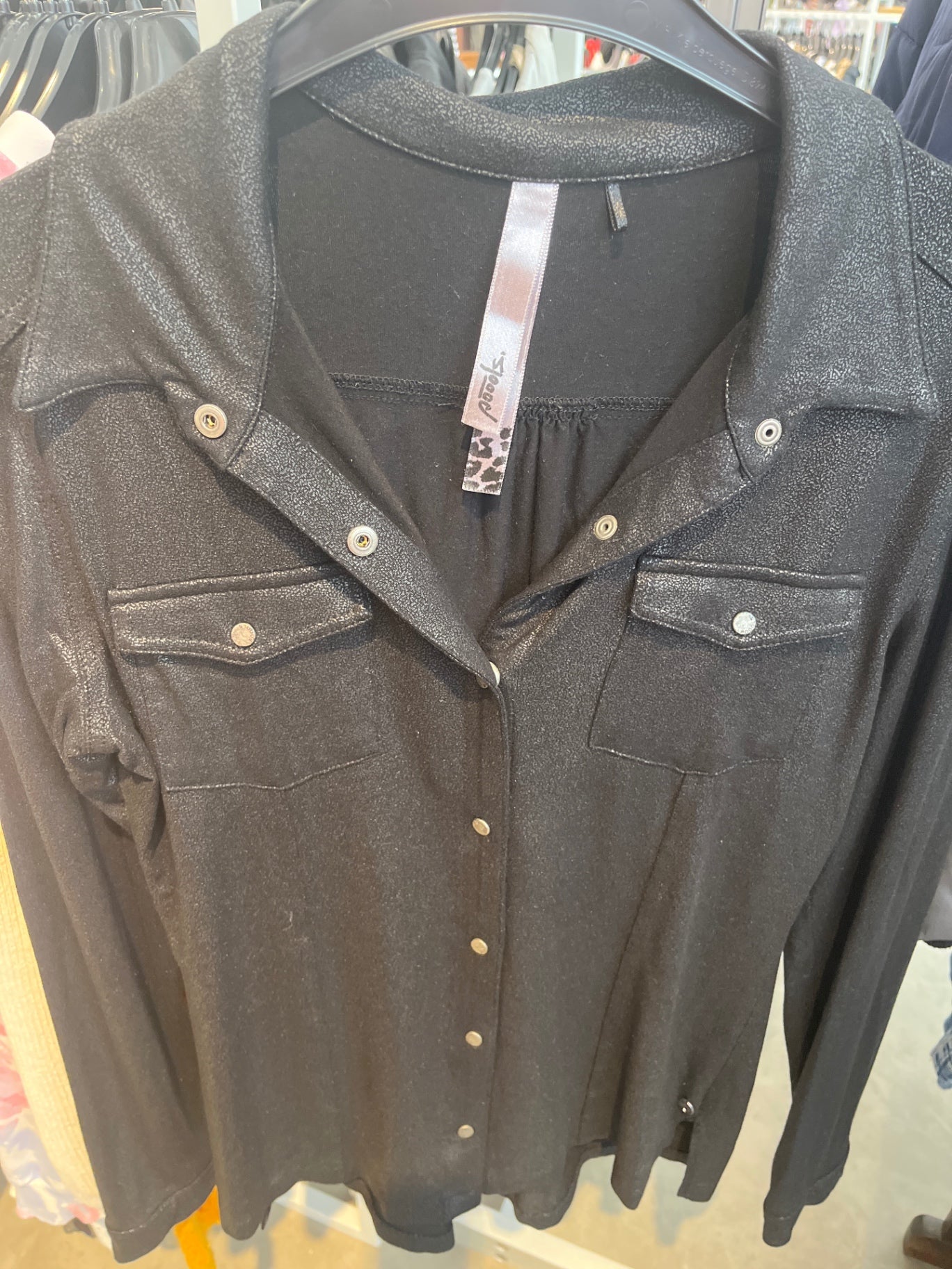 Poools Bluse Schwarz