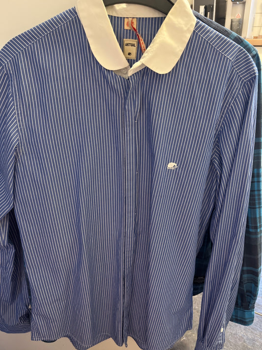 Aktual Hemd Blau und Weiß gestreift