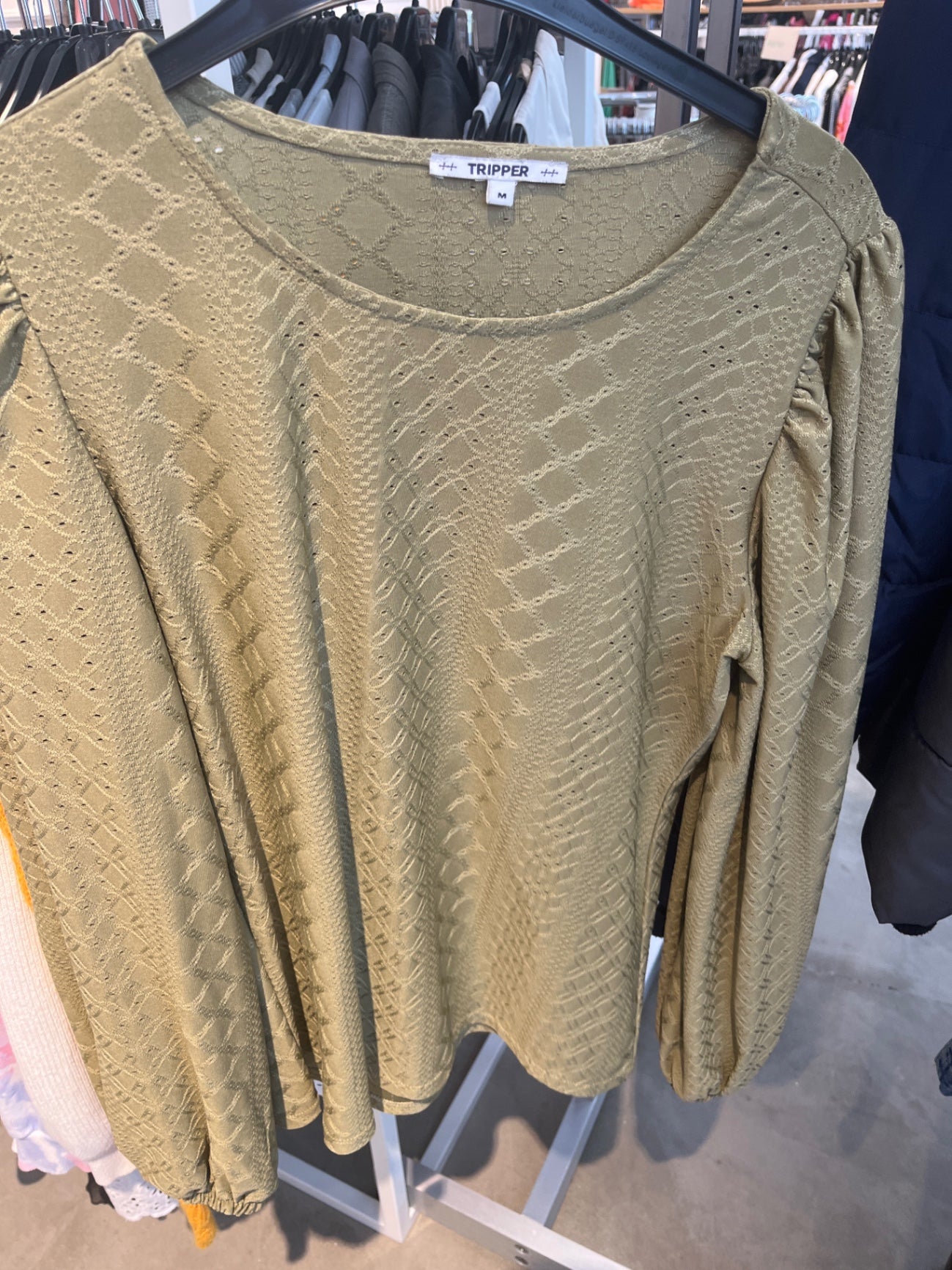 Tripper Bluse Olivgrün