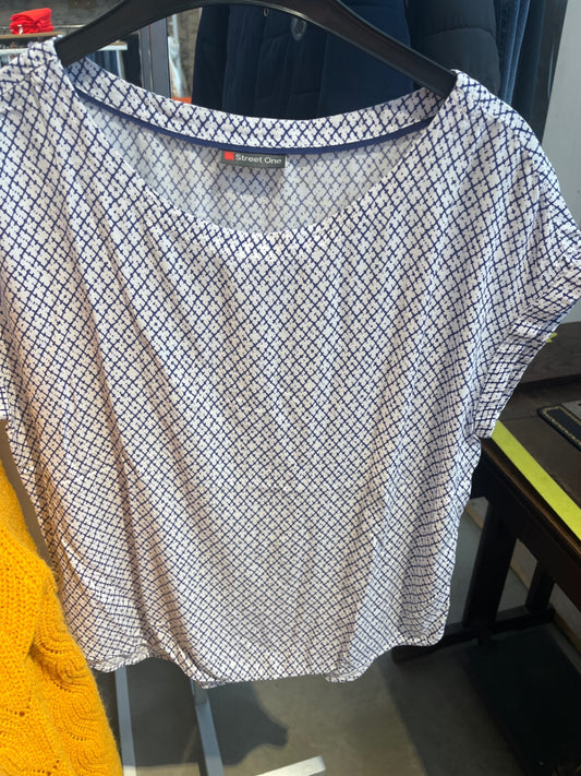 Street One T-Shirt Weiß und Blau