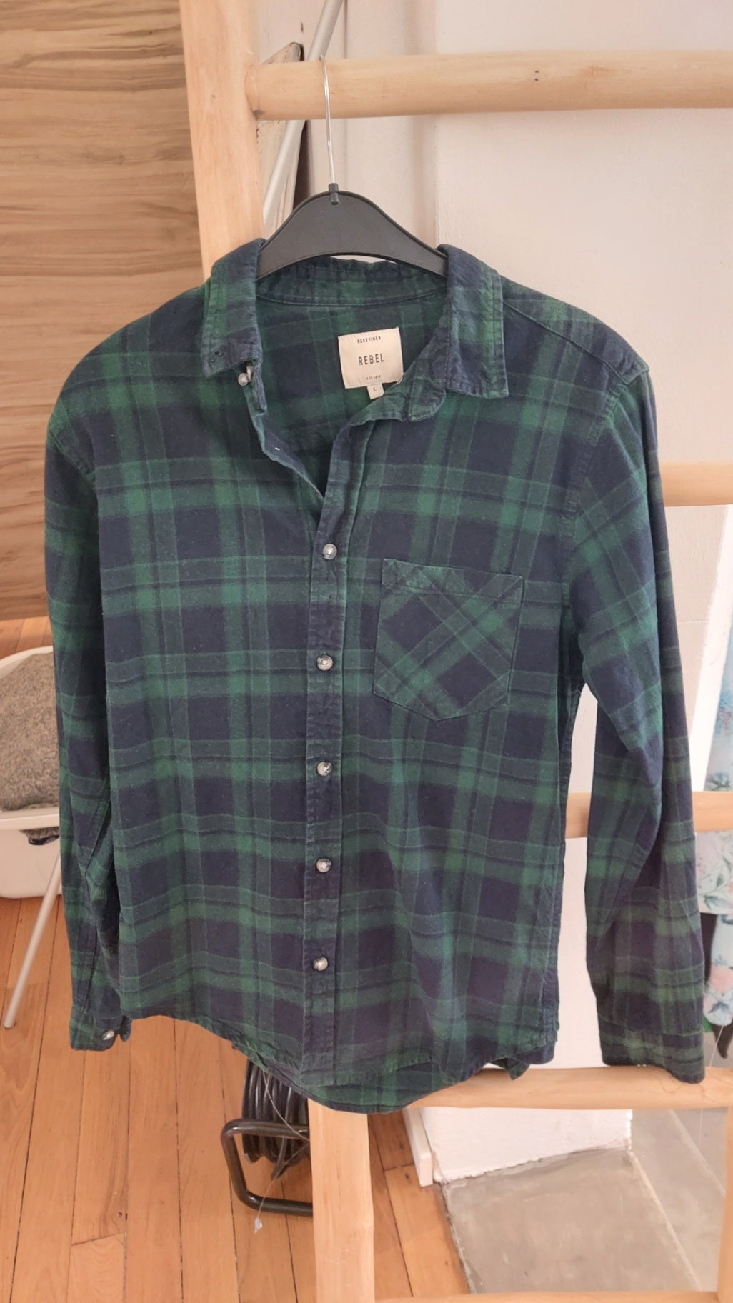 Rebel Hemd Grün und Blau kariert