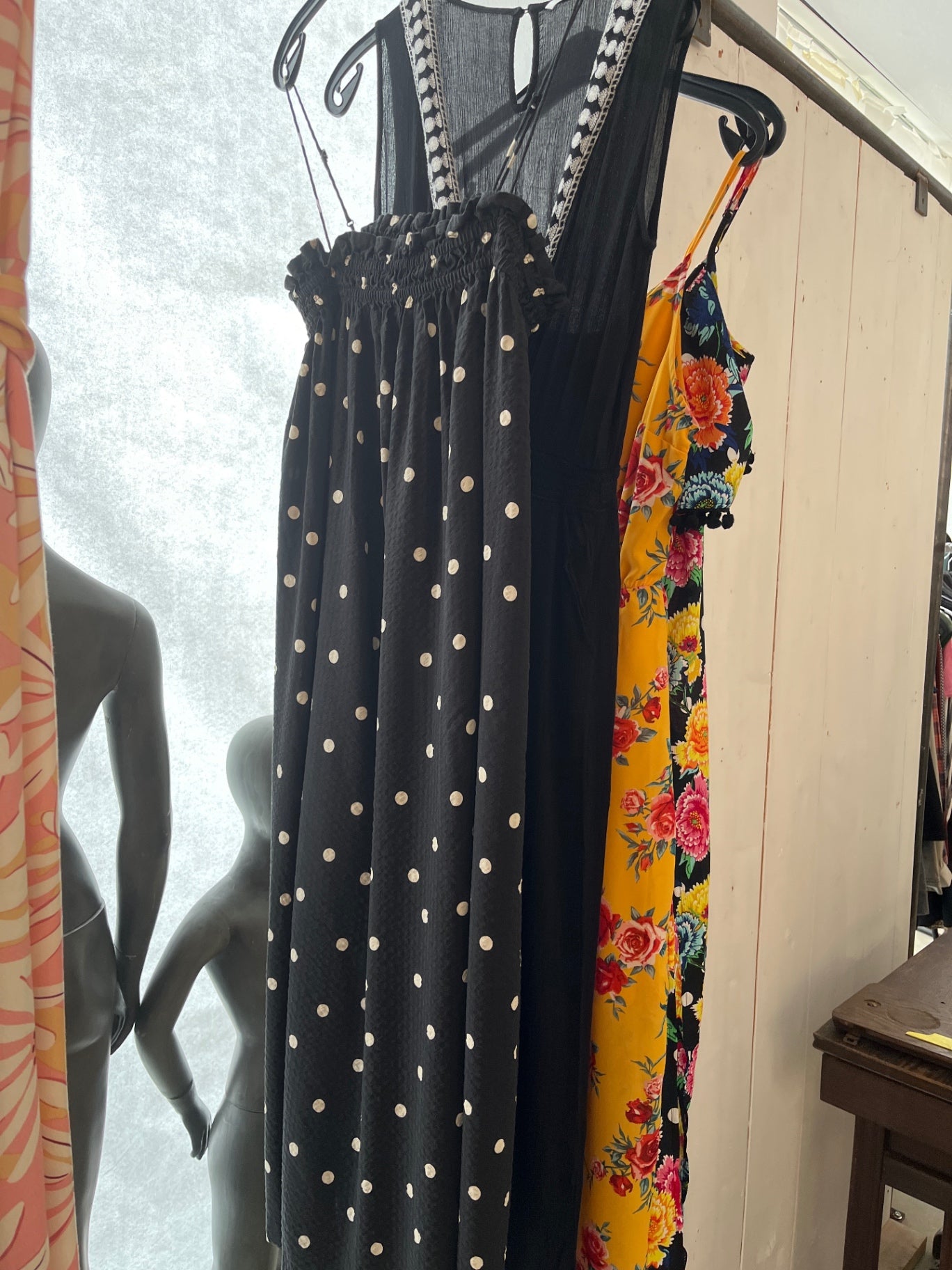 H&M Kleid Schwarz mit weißen Punkten